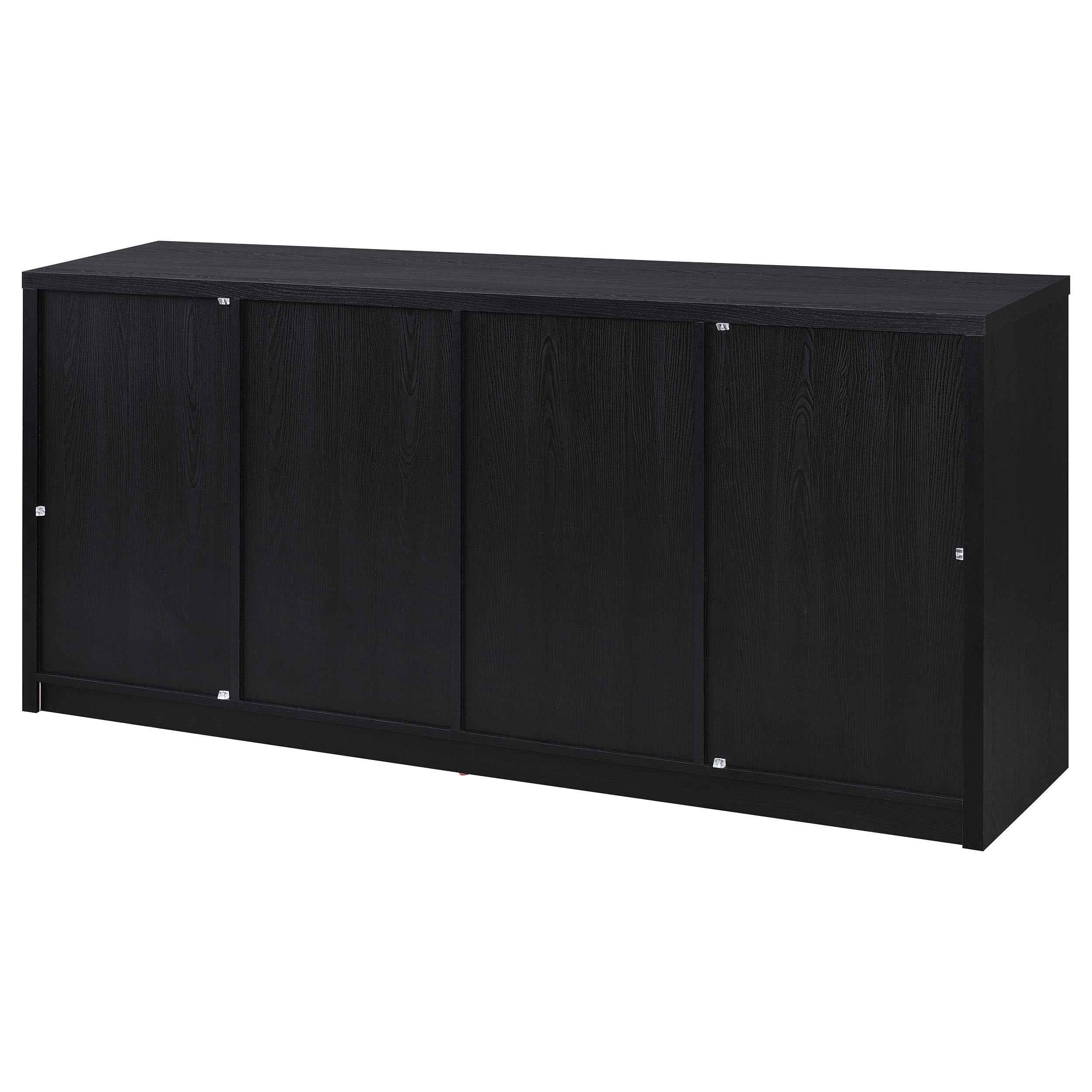 Riva Black 4-door Dining Sideboard Buffet Storage Credenza - Image 8
