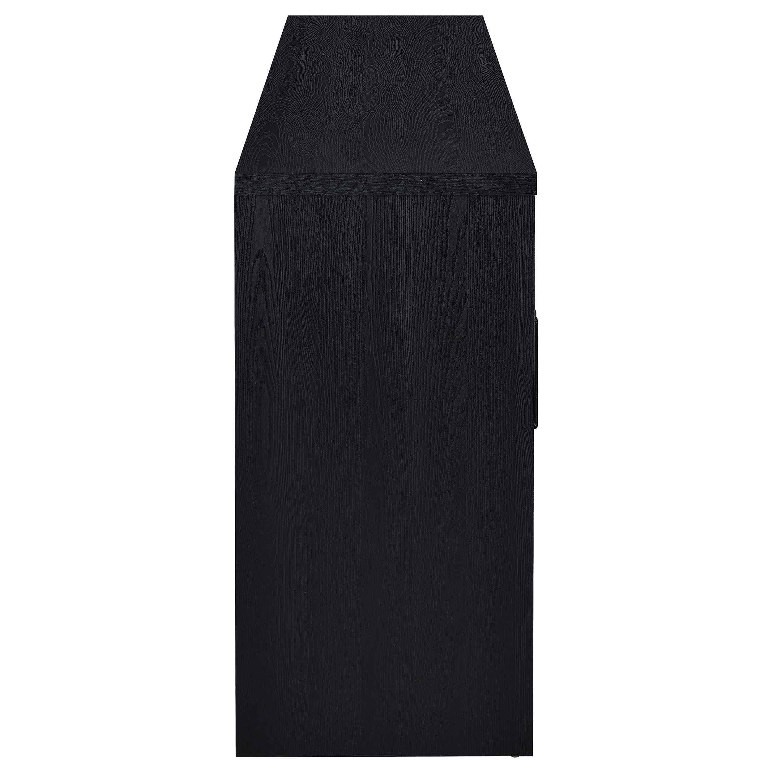 Riva Black 4-door Dining Sideboard Buffet Storage Credenza - Image 9