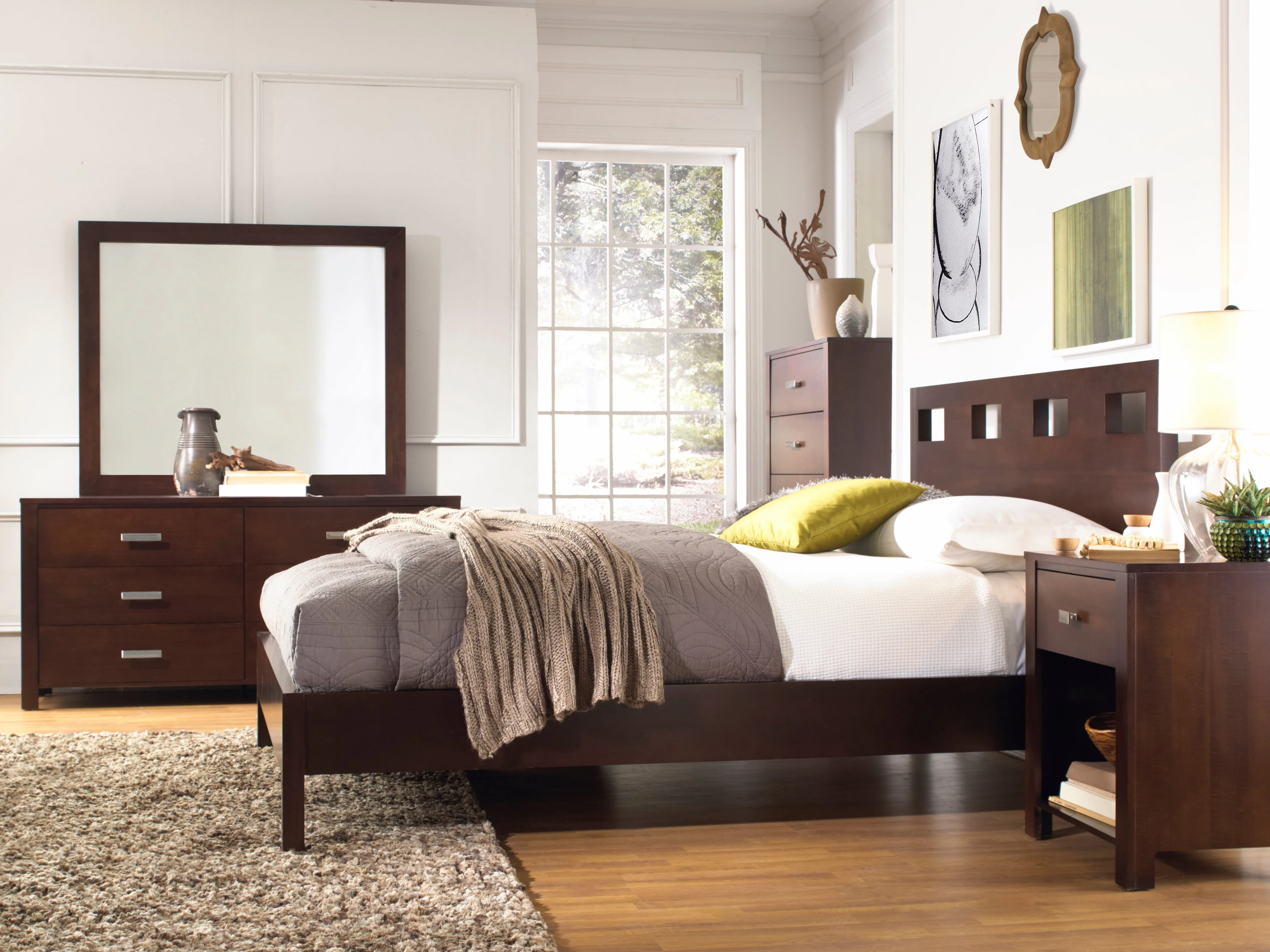 Riva Six Drawer Dresser in Chocolate Brown - Image 2