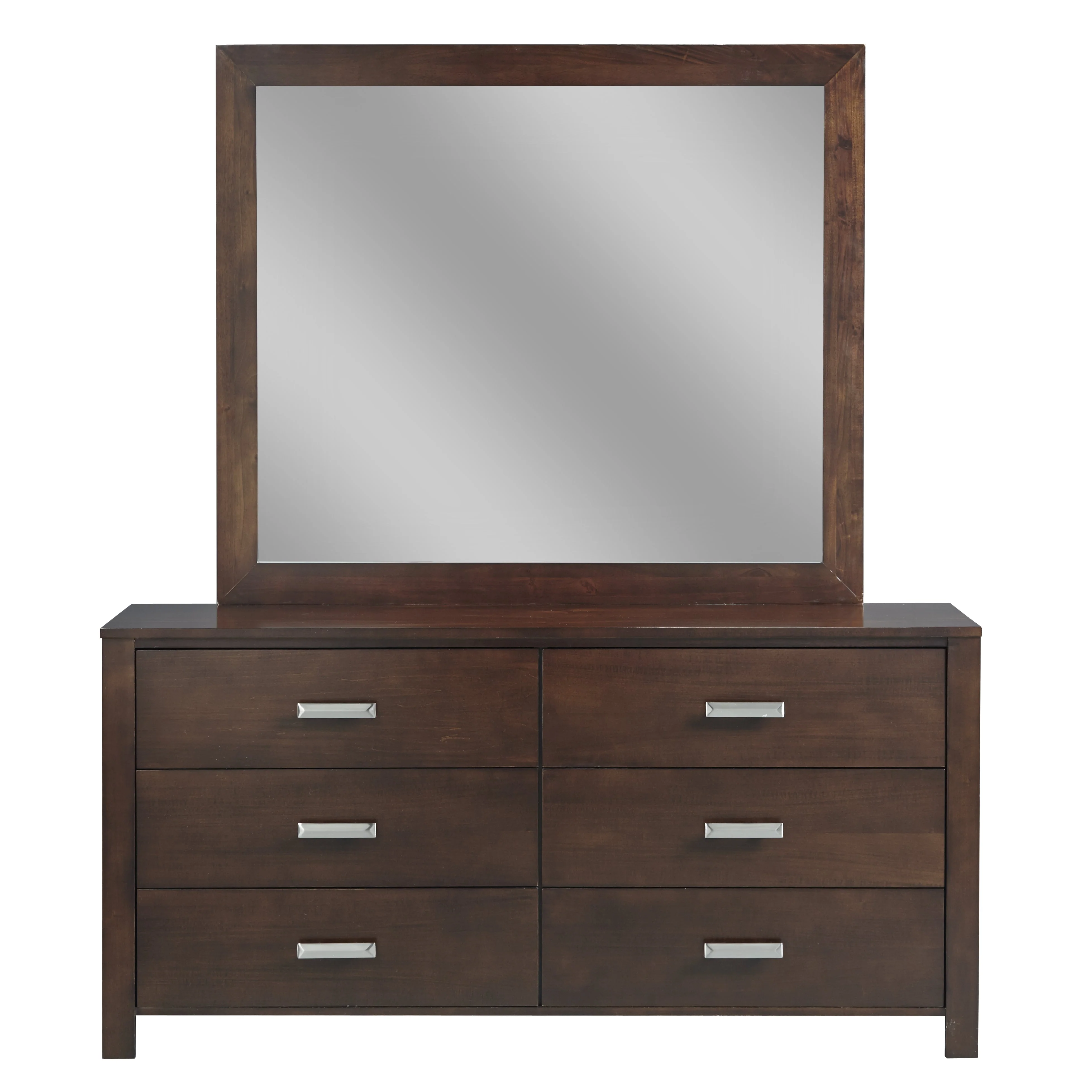 Riva Six Drawer Dresser in Chocolate Brown - Image 3