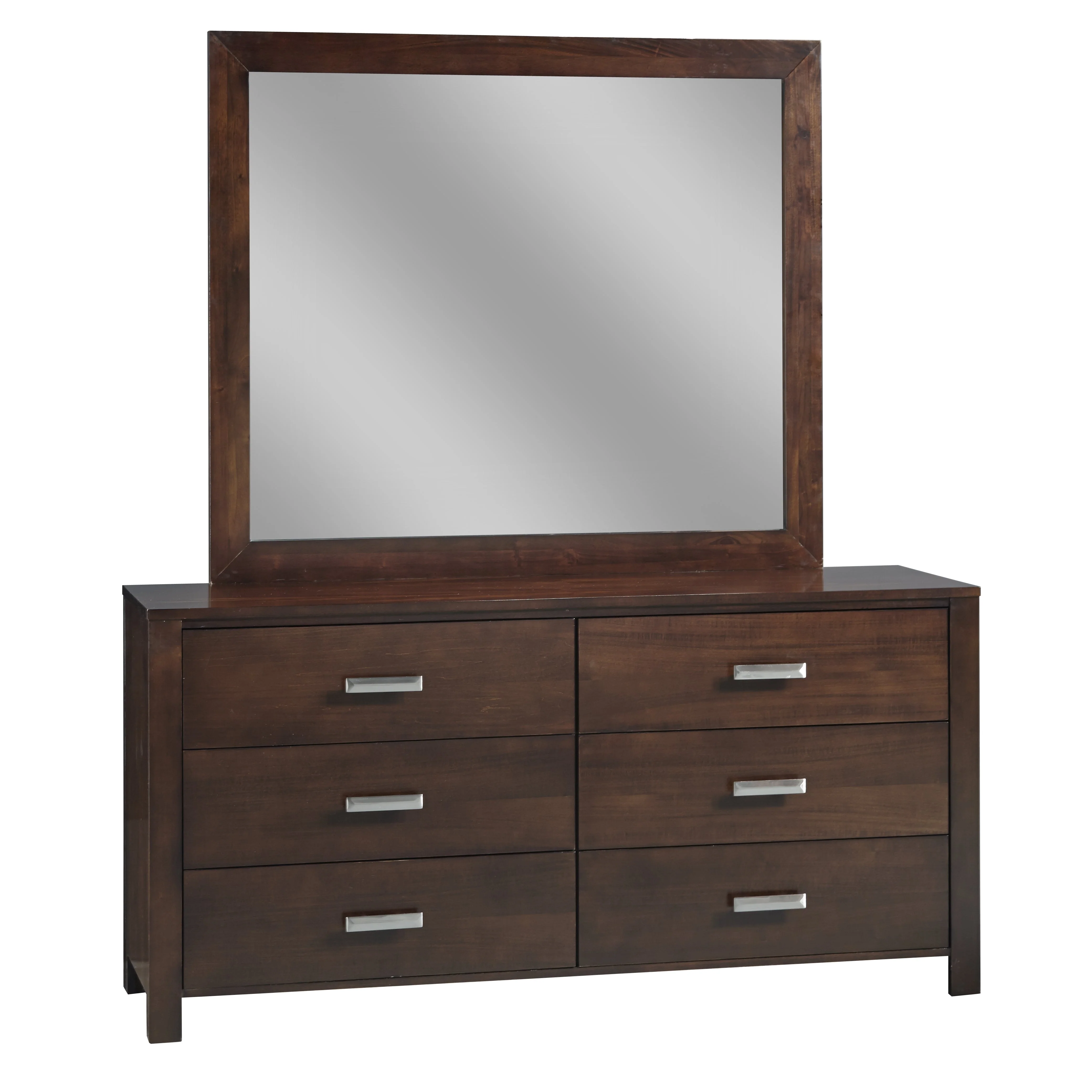 Riva Six Drawer Dresser in Chocolate Brown - Image 4
