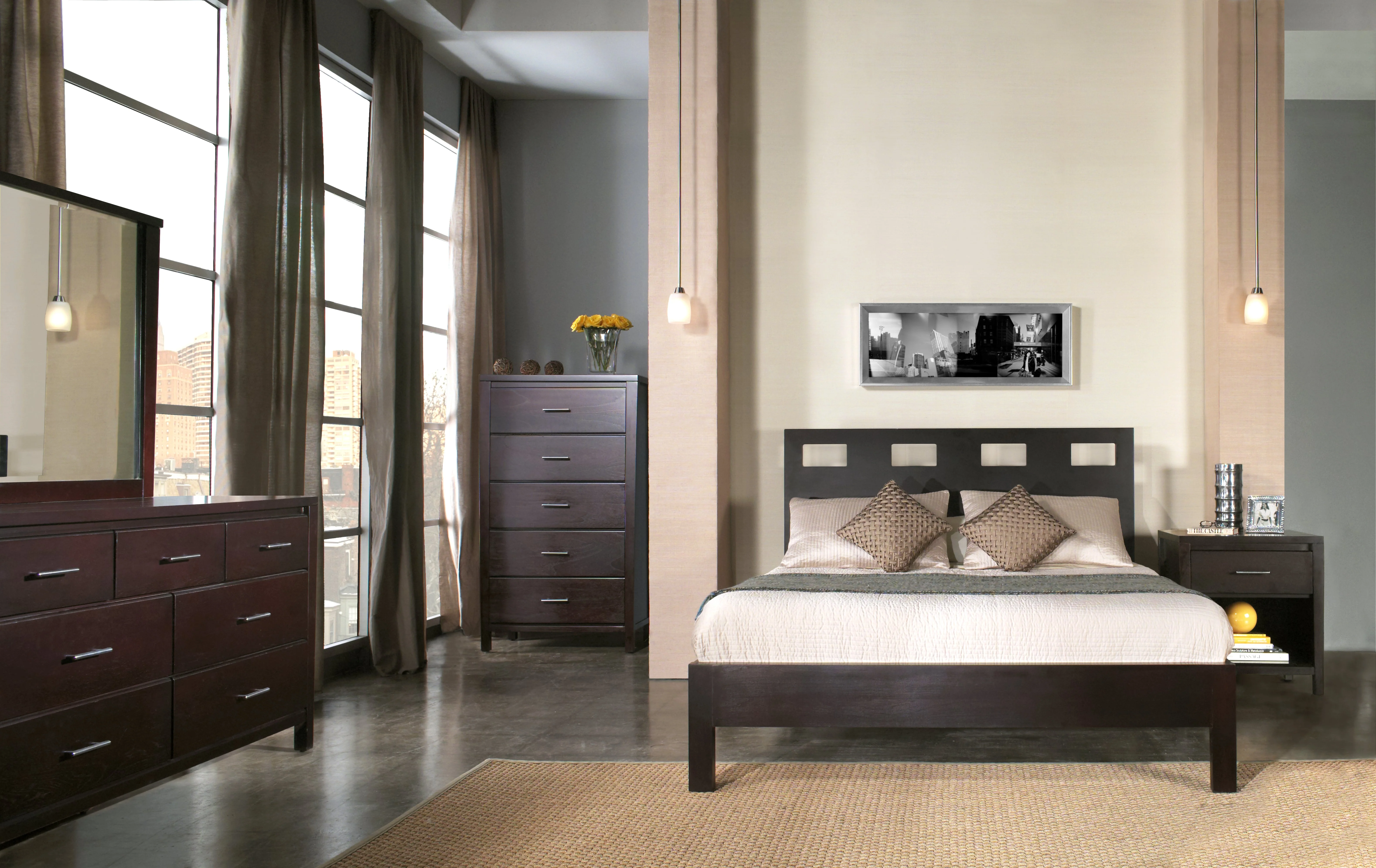 Riva Wood California King Platform Bed in Espresso - Image 4