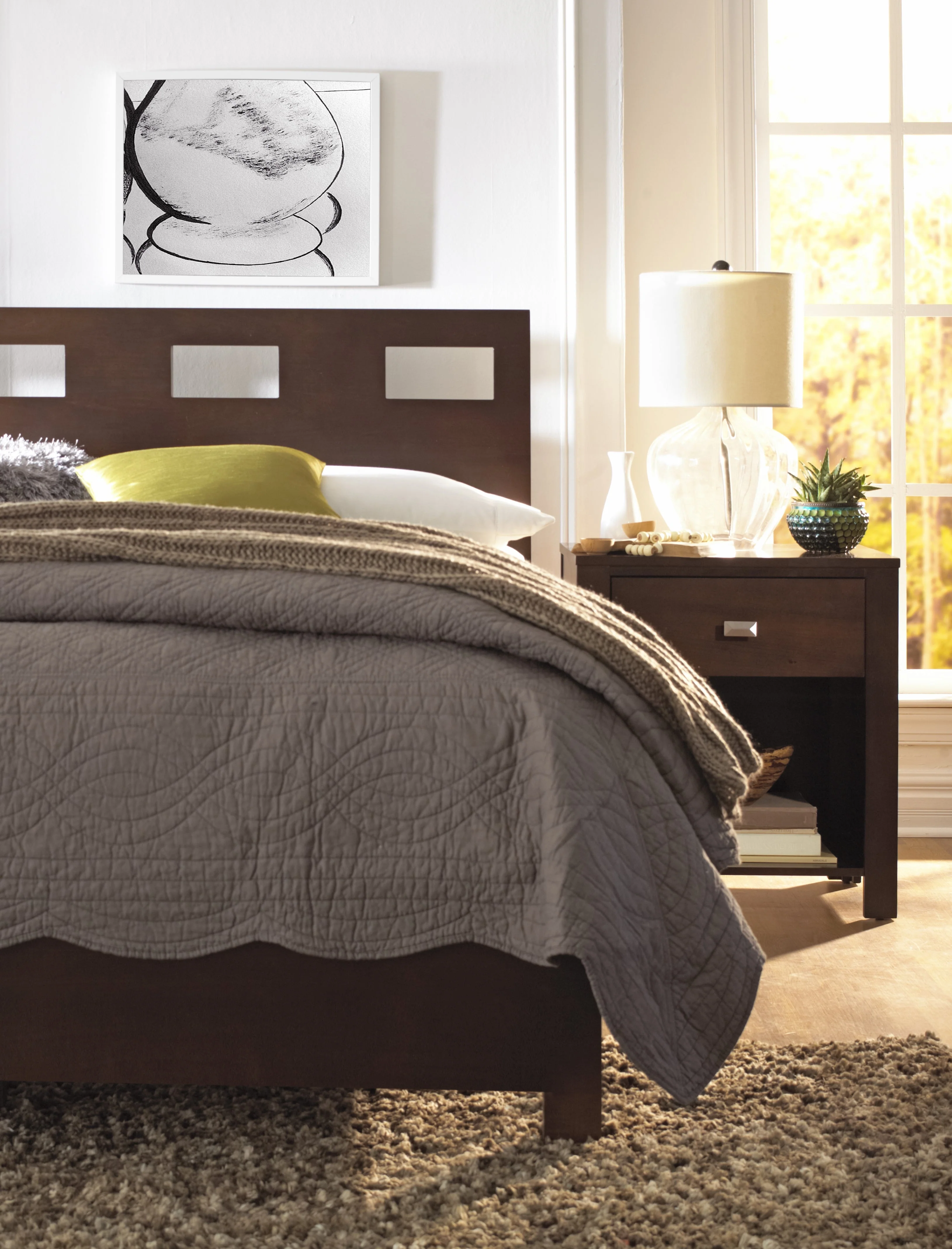 Riva Wood Eastern King Storage Bed in Chocolate Brown - Image 2