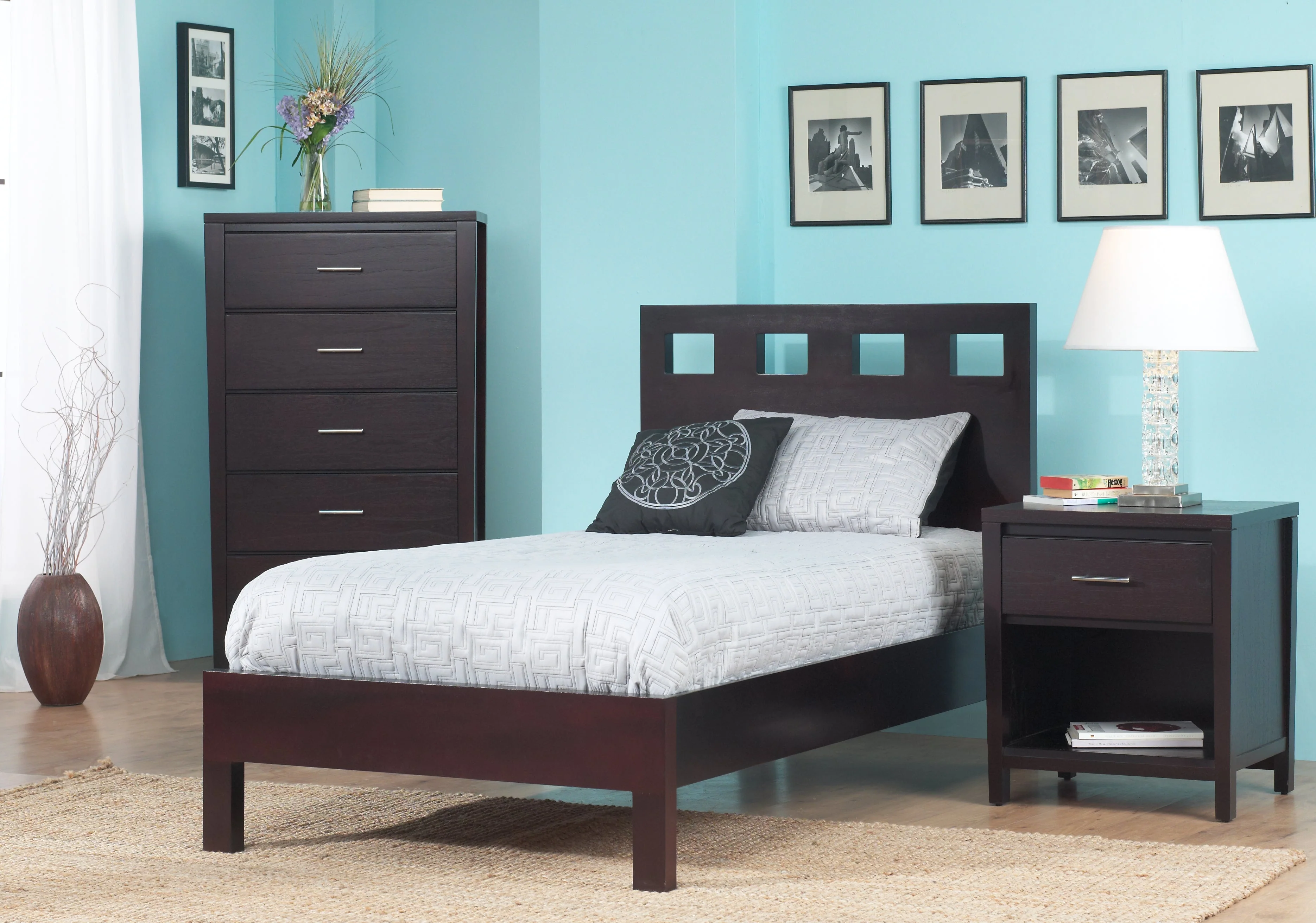 Riva Wood Full Platform Bed in Espresso - Image 5