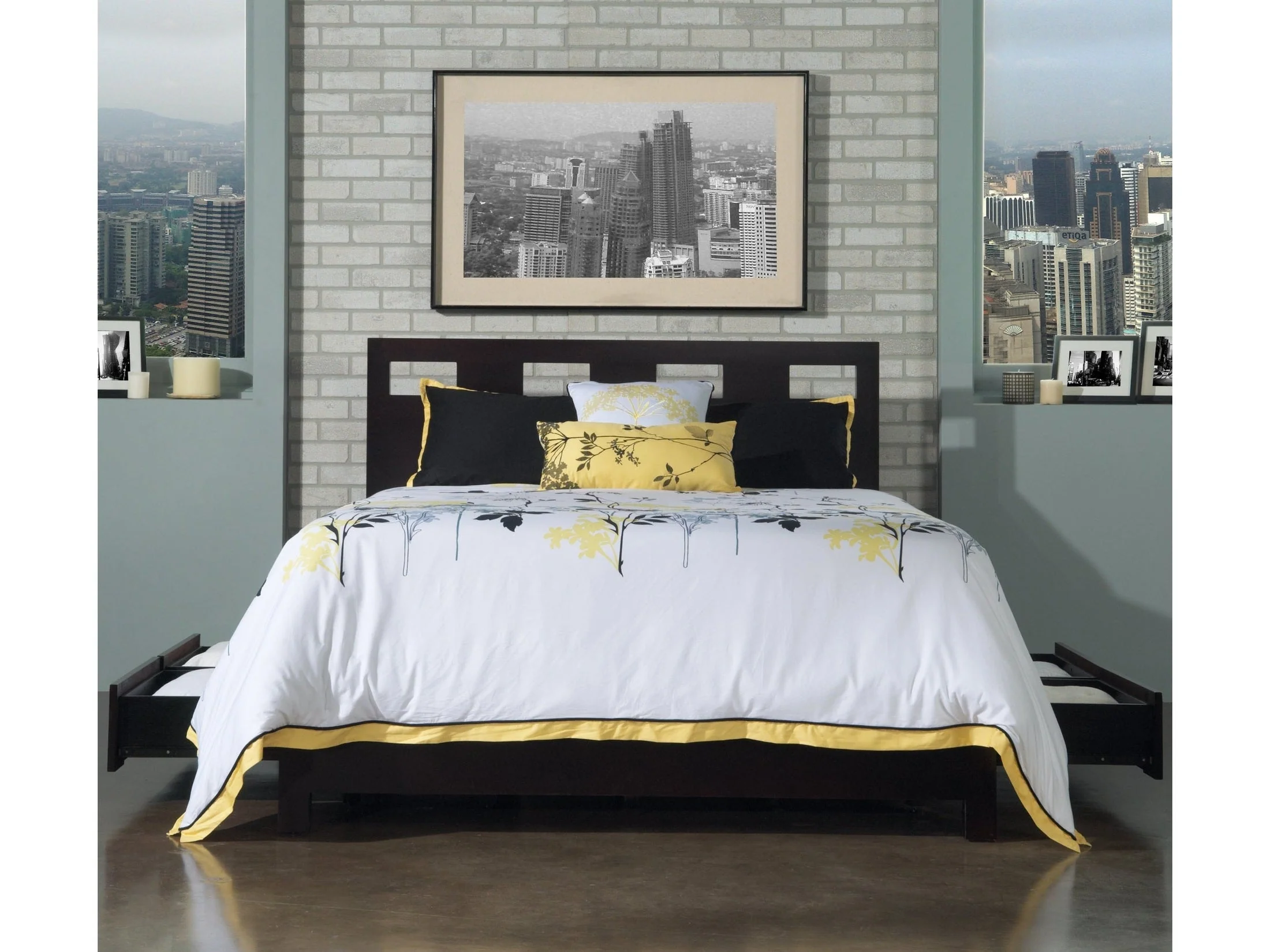 Riva Wood Queen Storage Bed in Espresso