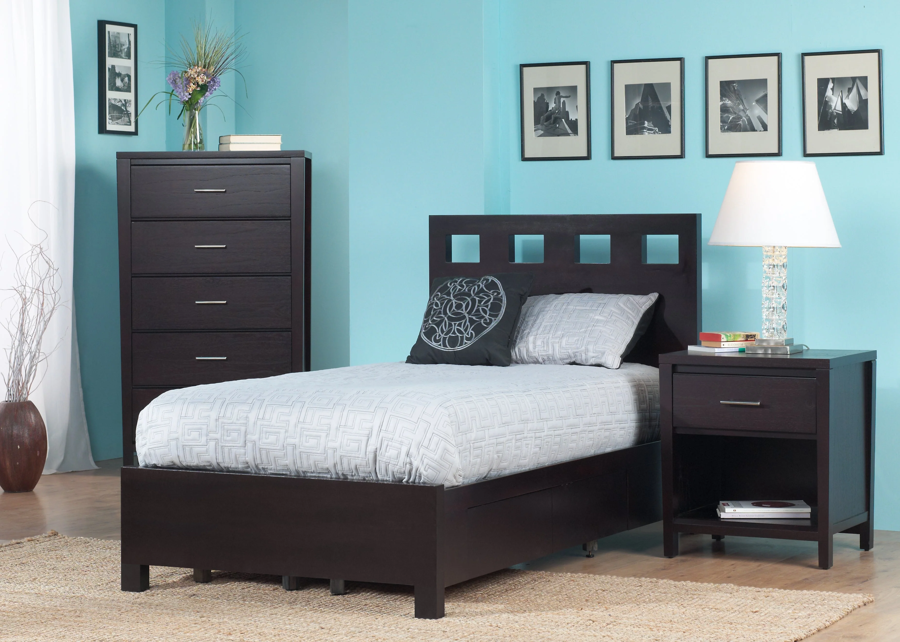 Riva Wood Queen Storage Bed in Espresso - Image 4