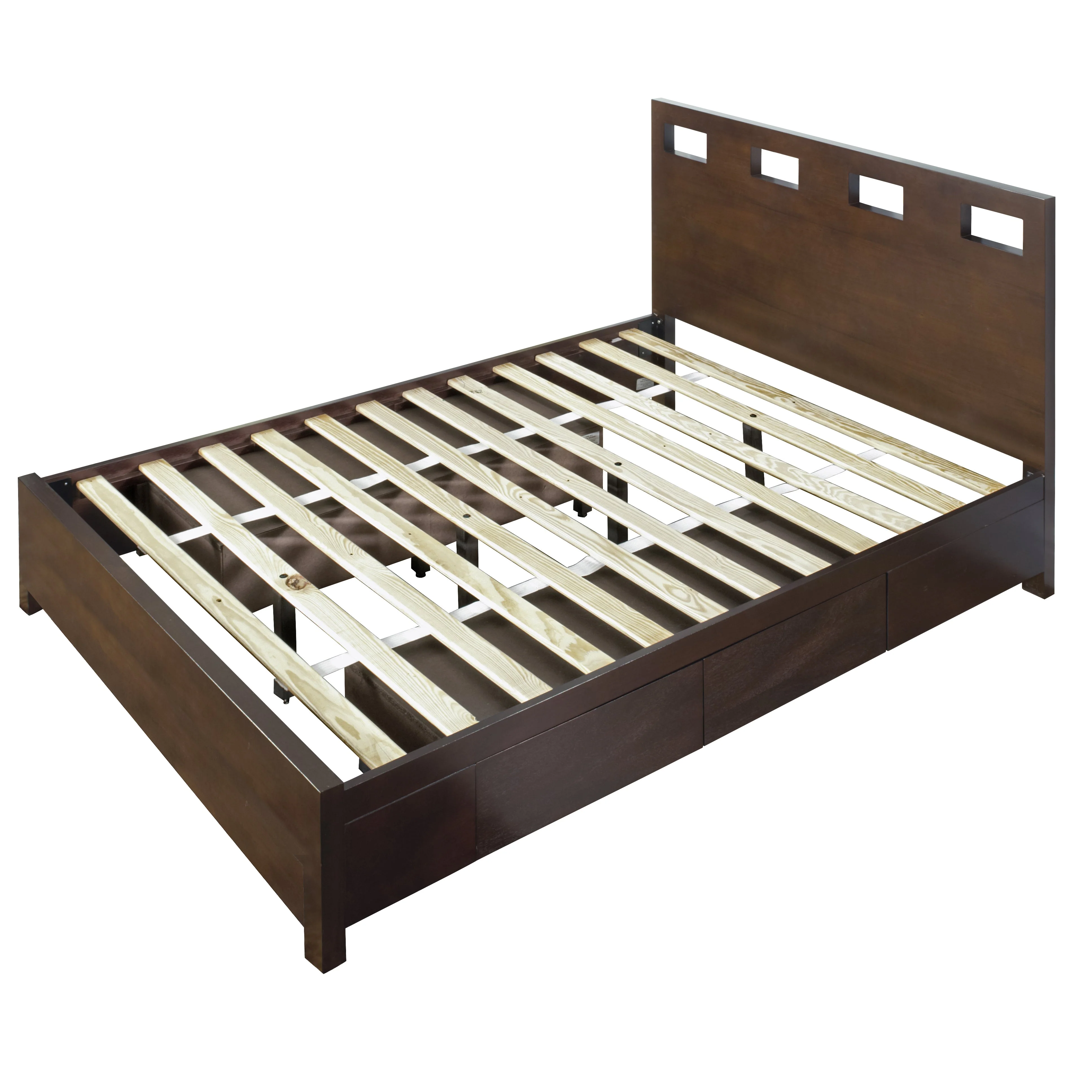 Riva Wood Twin Storage Bed in Chocolate Brown - Image 6