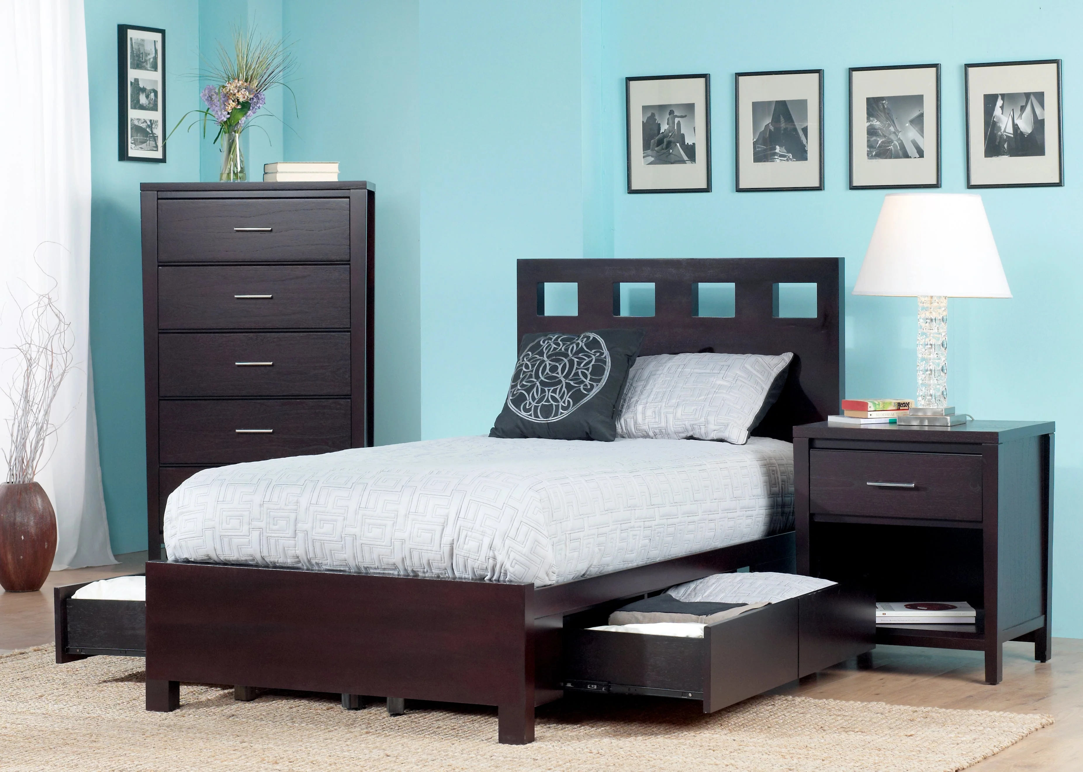 Riva Wood Twin Storage Bed in Espresso - Image 6