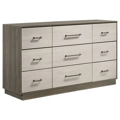 River Grey/Beige Platform Bedroom Set - Image 5