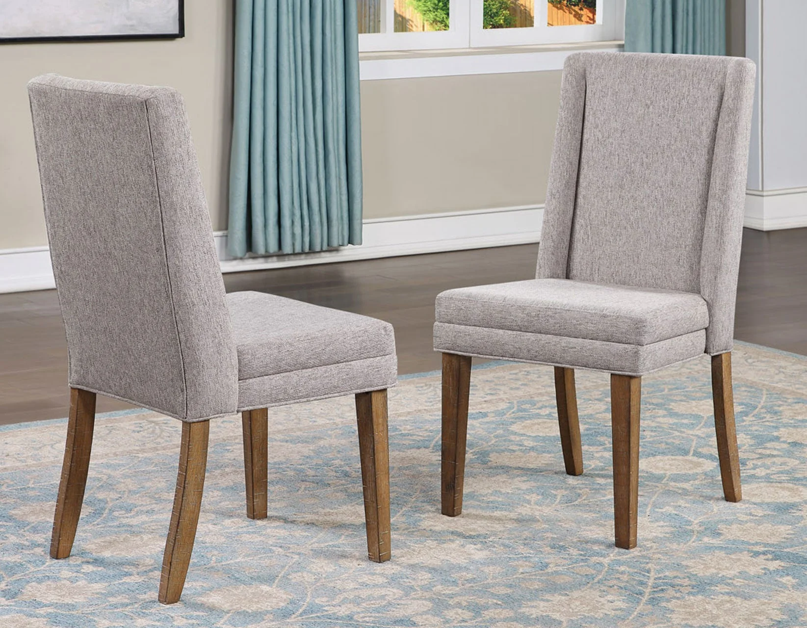Riverdale Beige/Driftwood Trestle Dining Room Set - Image 3