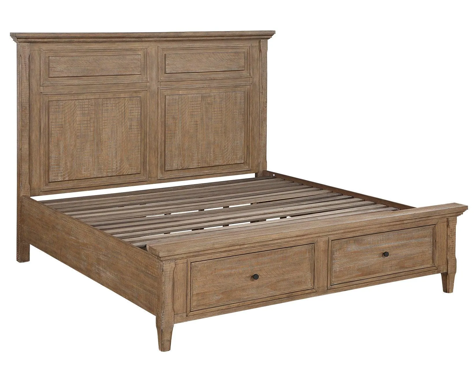 Riverdale Driftwood 4-Piece King Storage Platform Bedroom Set - Image 10