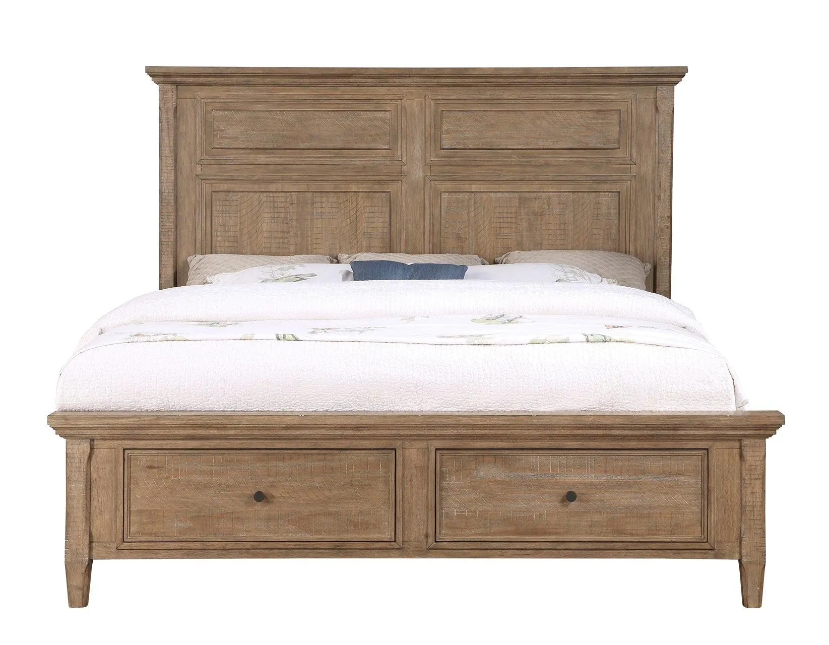 Riverdale Driftwood 4-Piece King Storage Platform Bedroom Set - Image 12
