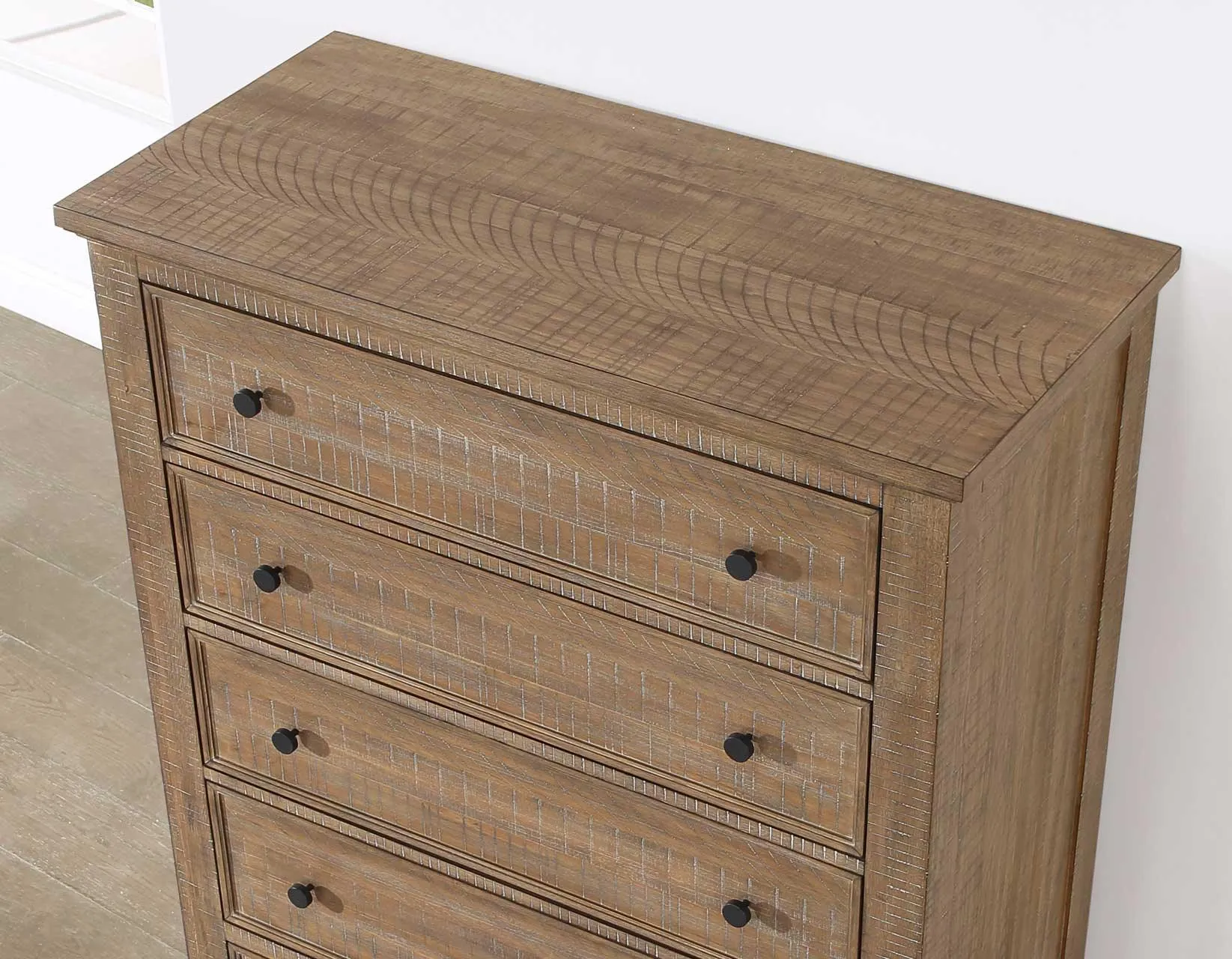 Riverdale Driftwood 4-Piece King Storage Platform Bedroom Set - Image 21