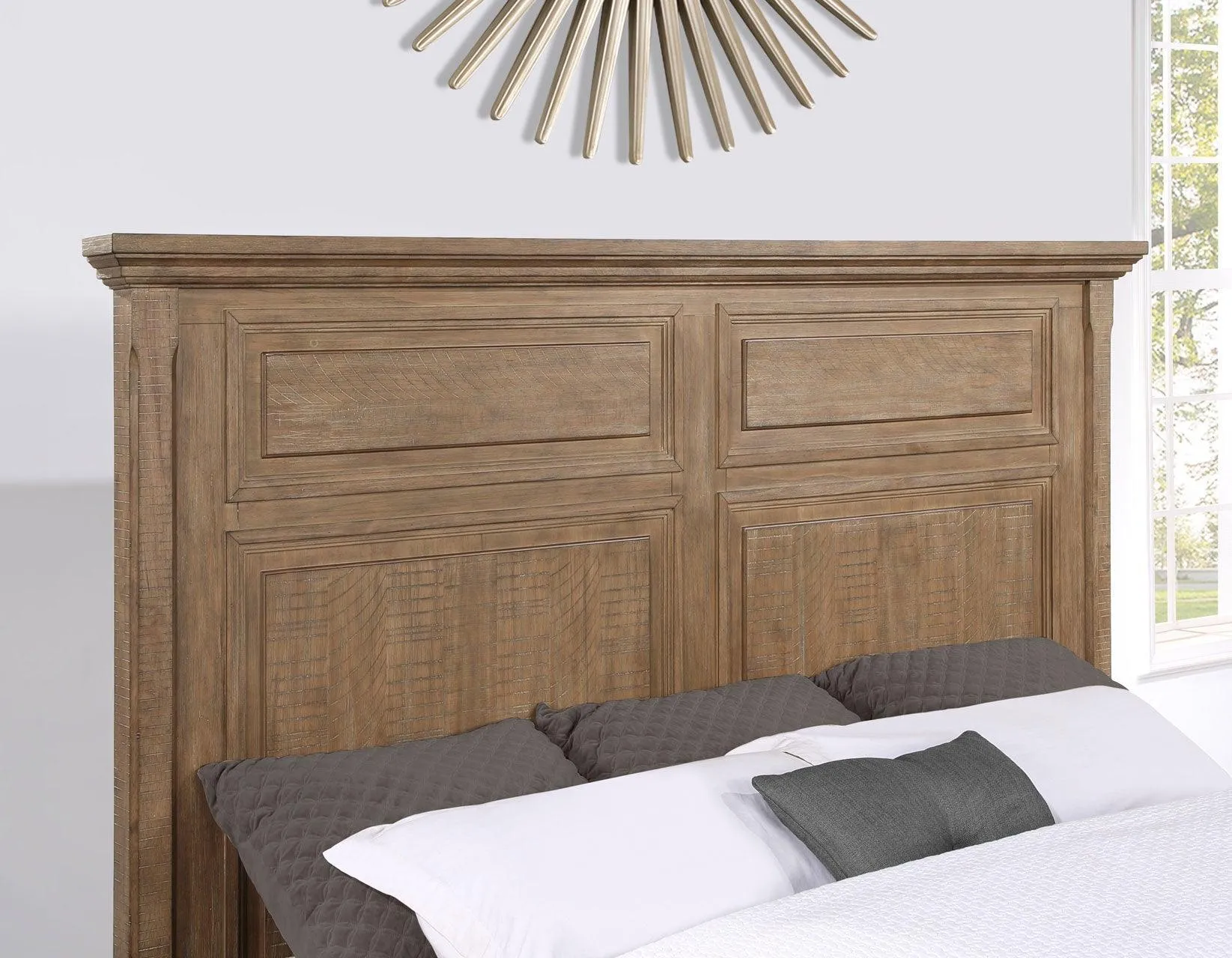 Riverdale Driftwood 4-Piece King Storage Platform Bedroom Set - Image 8