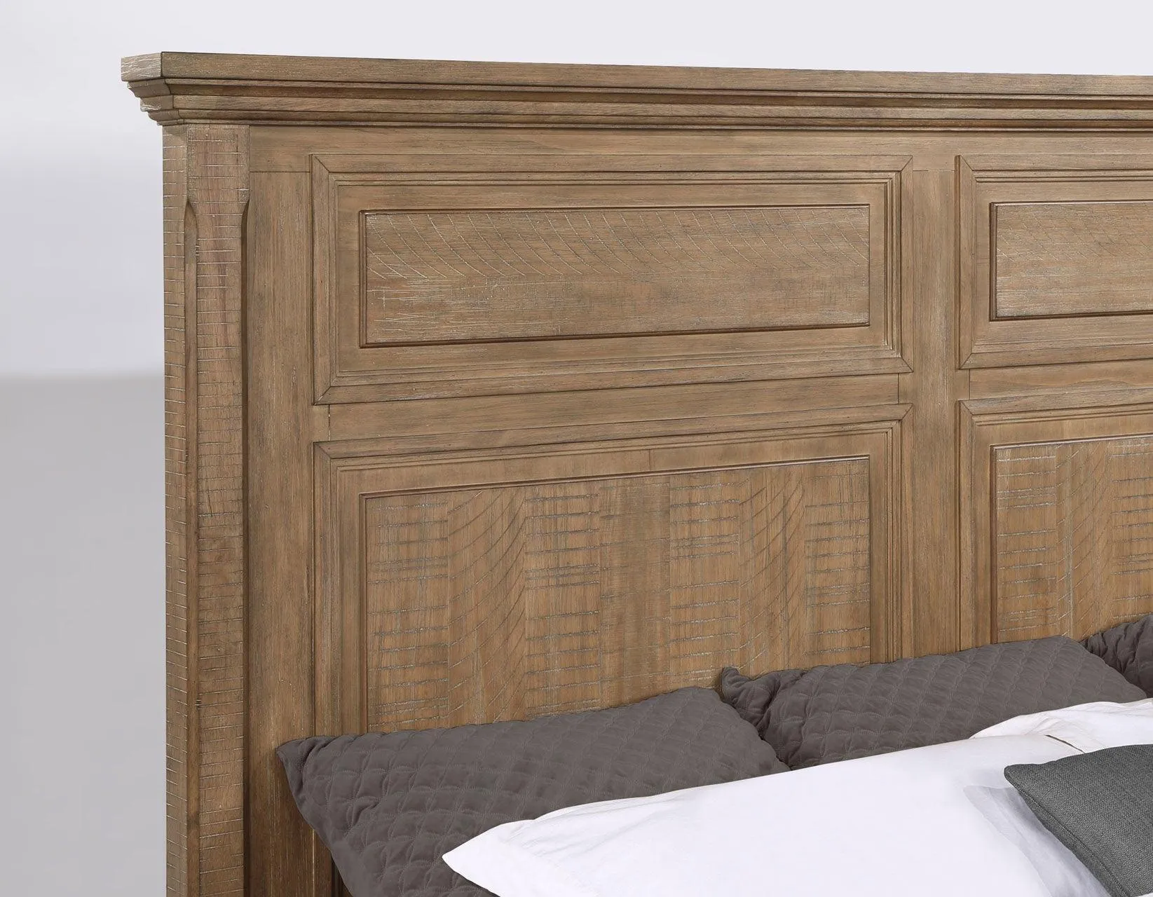 Riverdale Driftwood 4-Piece King Storage Platform Bedroom Set - Image 9