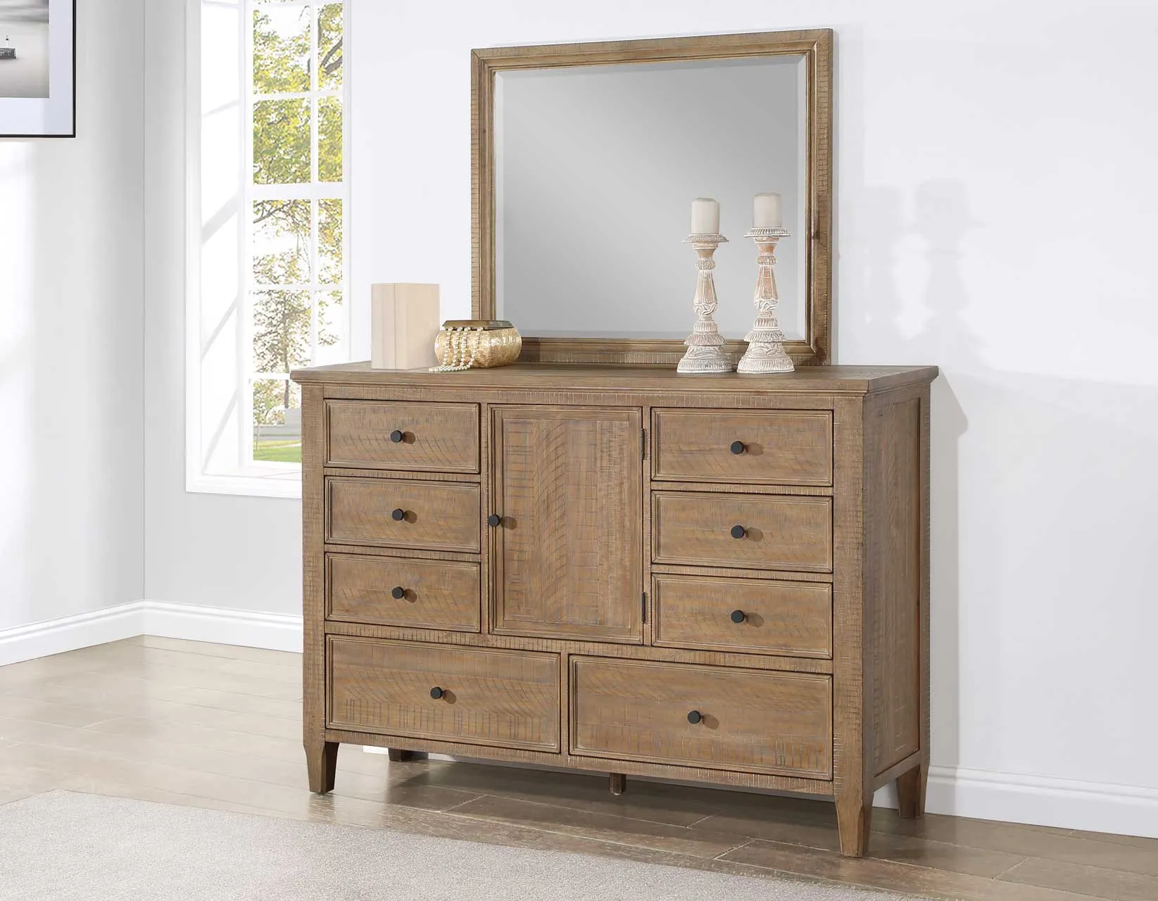 Riverdale Driftwood Storage Platform Bedroom Set - Image 10