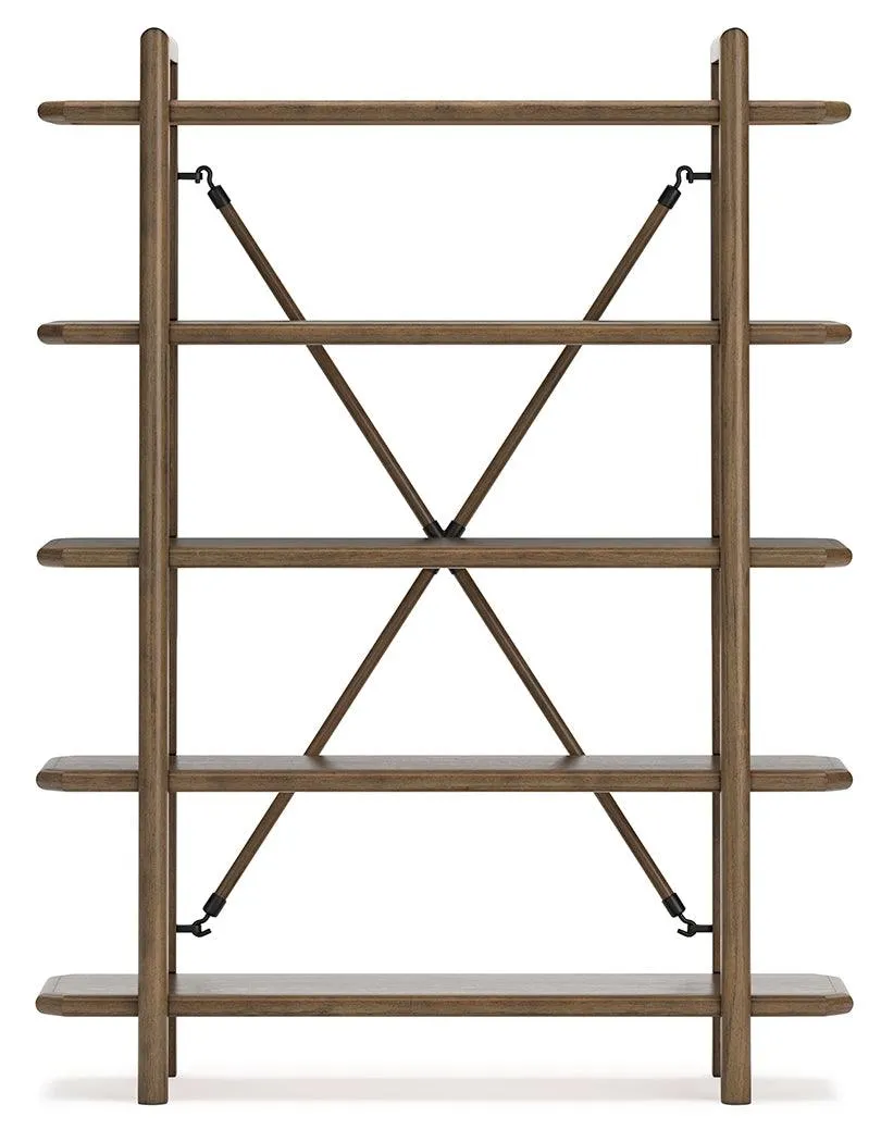 Roanhowe Brown 71" Bookcase - Image 4