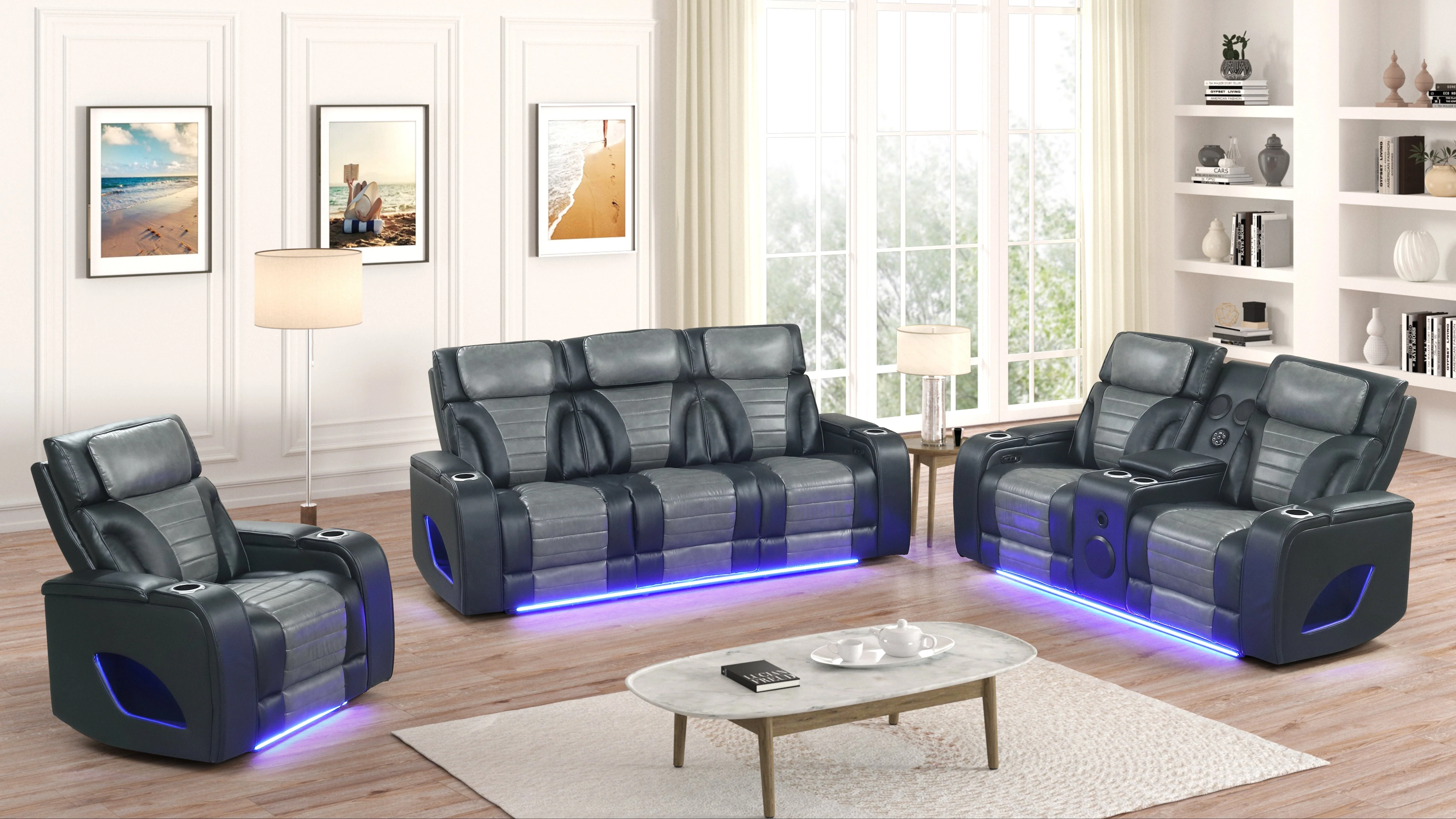 Robin Black 3-Piece Power Reclining Set [Special Price] - Image 2