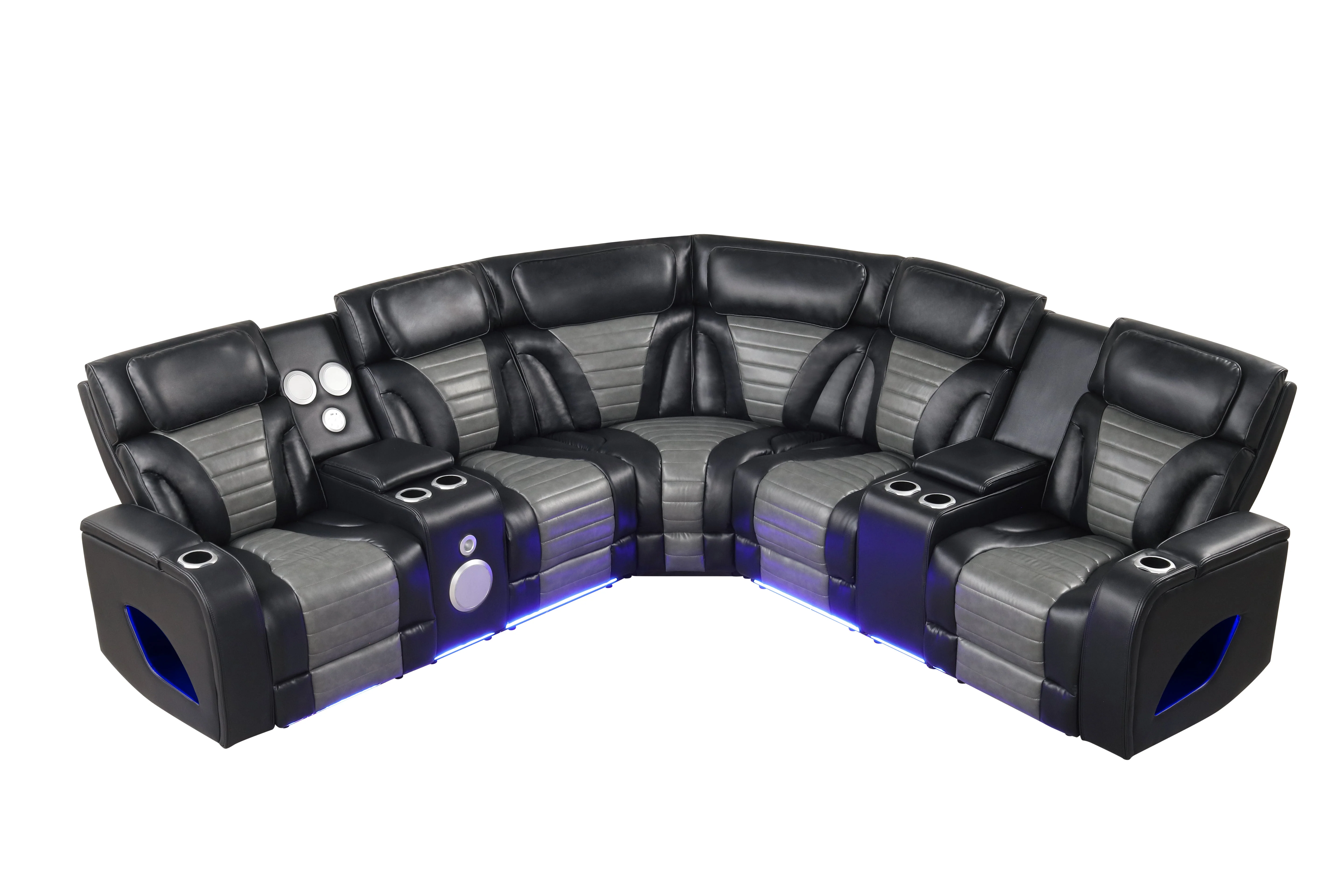 Robin Black Leather Power Reclining Sectional [Special Price] - Image 7