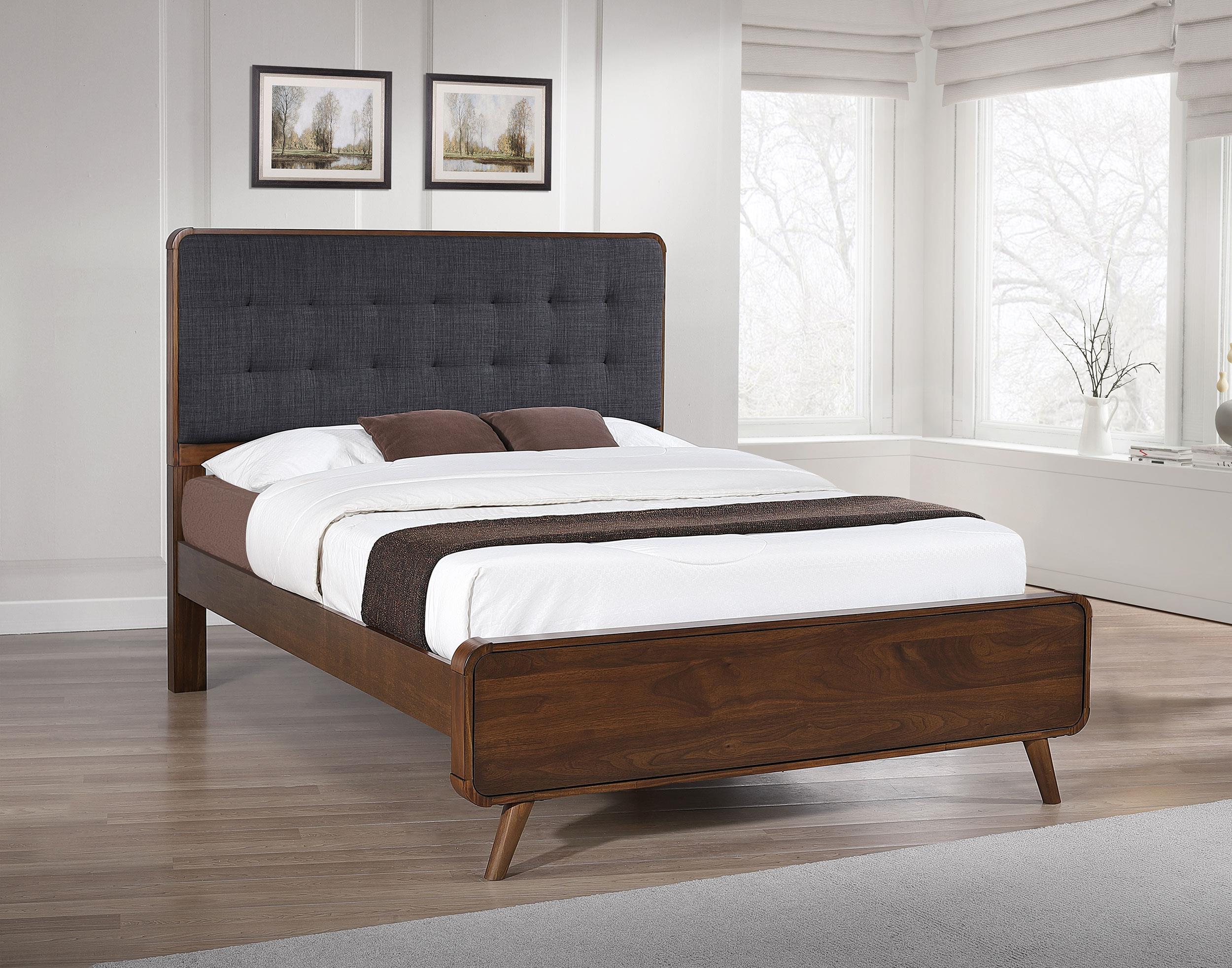 Robyn Dark Walnut Wood Full Platform Bed