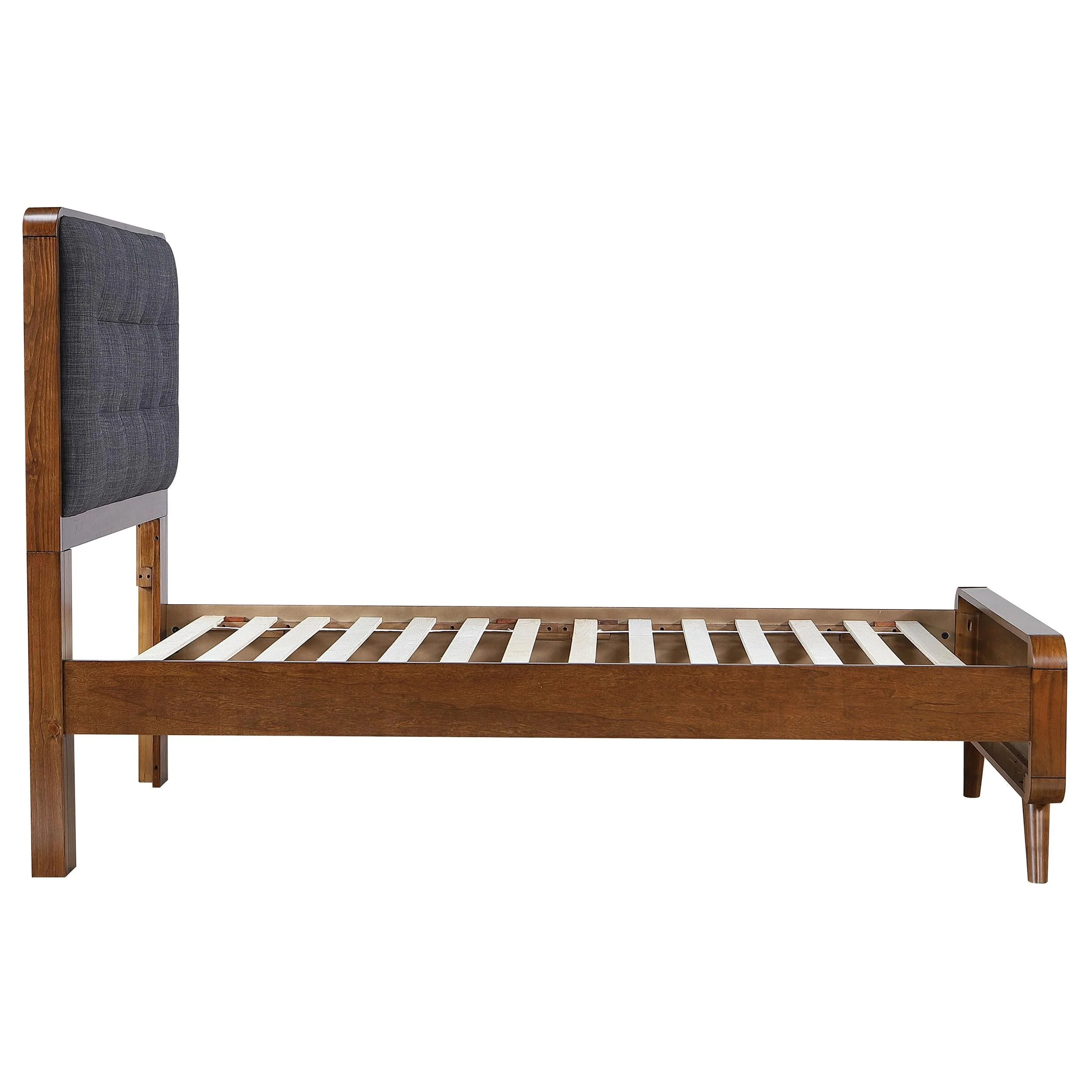 Robyn Dark Walnut Wood Twin Platform Bed - Image 6