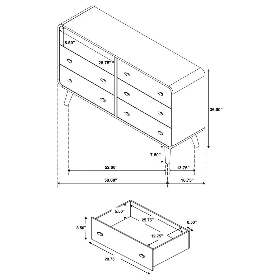 Robyn Light Ash 4-piece Queen Bedroom Set - Image 14
