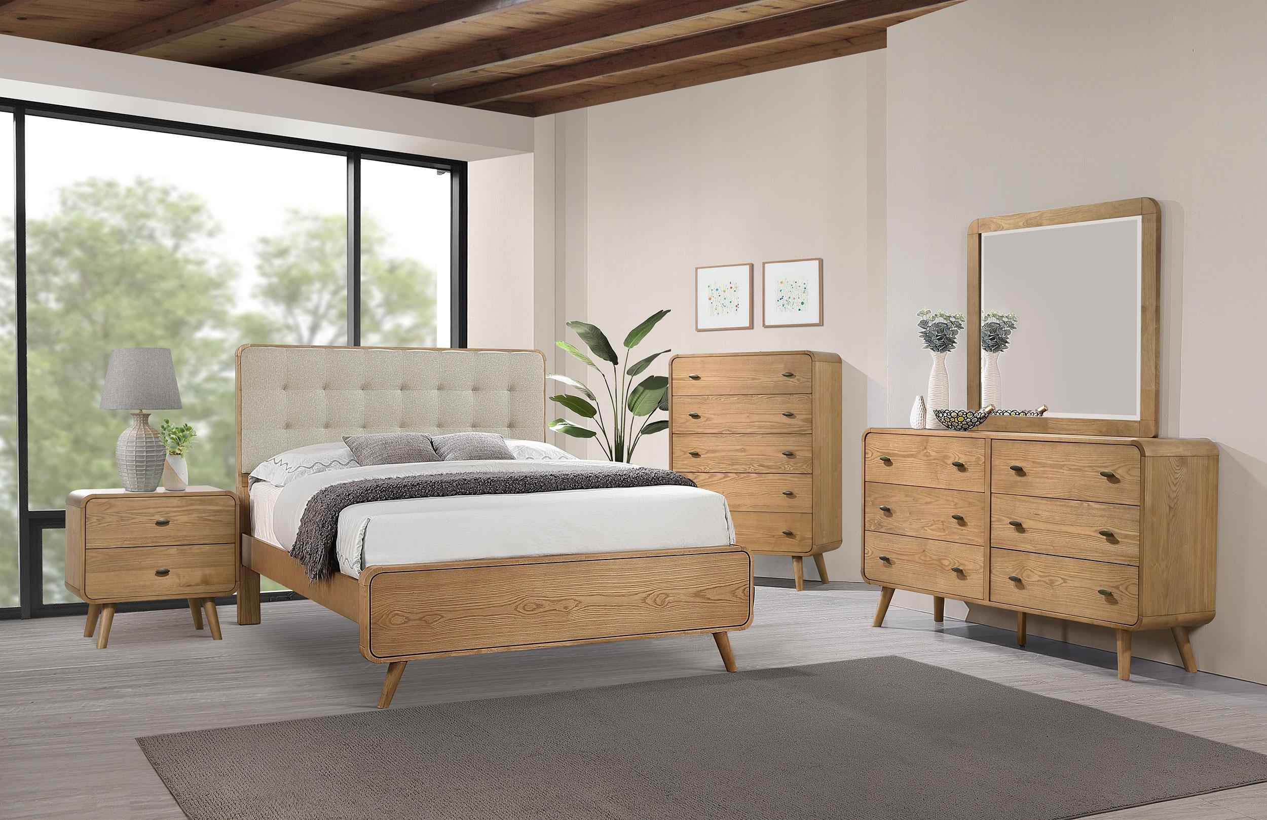 Robyn Wood California King Platform Bed Light Ash - Image 11