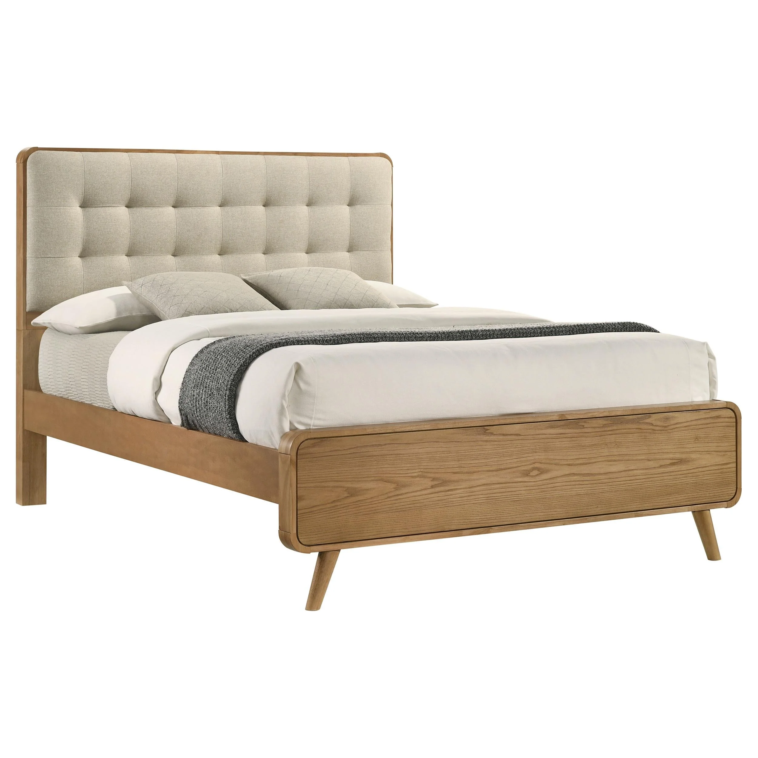 Robyn Wood California King Platform Bed Light Ash - Image 2