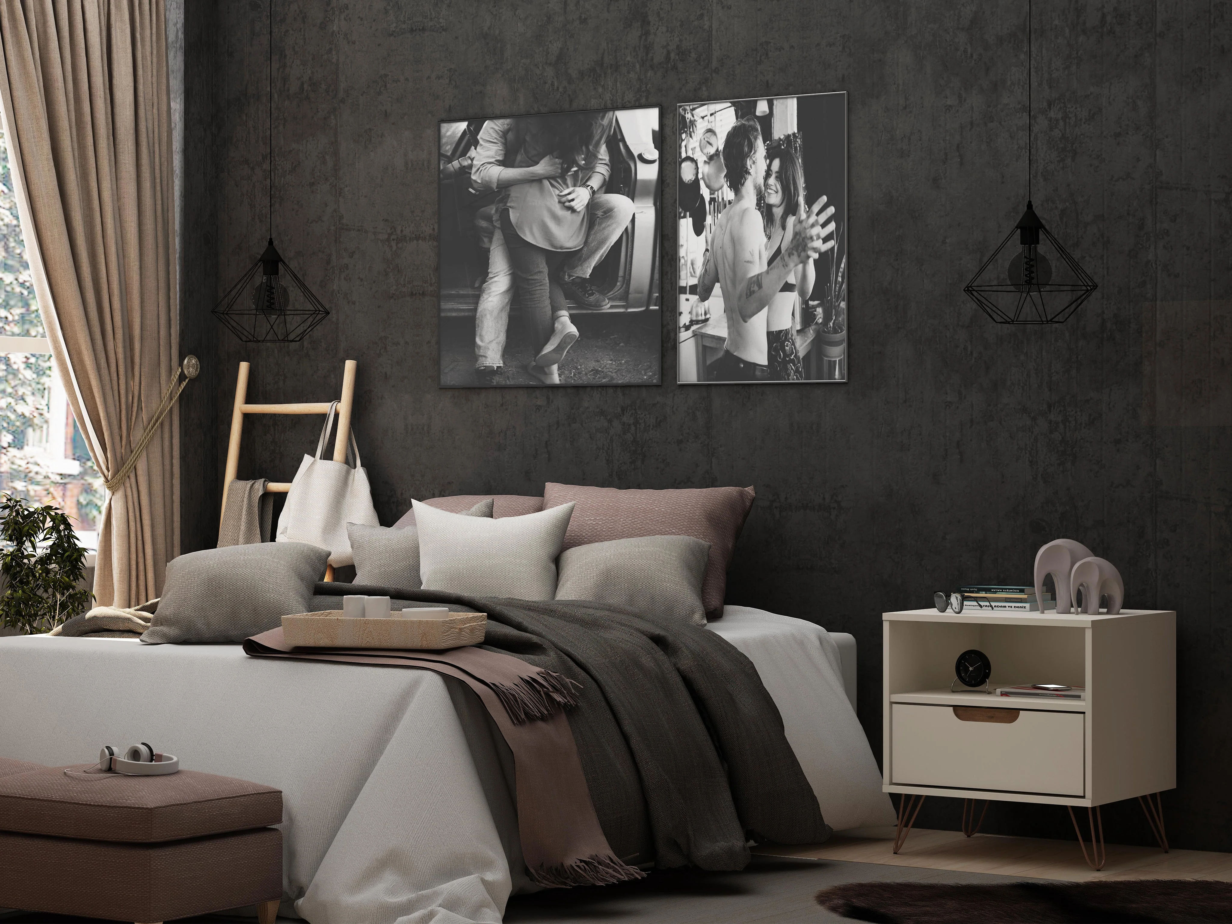 Rockefeller 1.0 Nightstand in Off White and Nature - Image 2