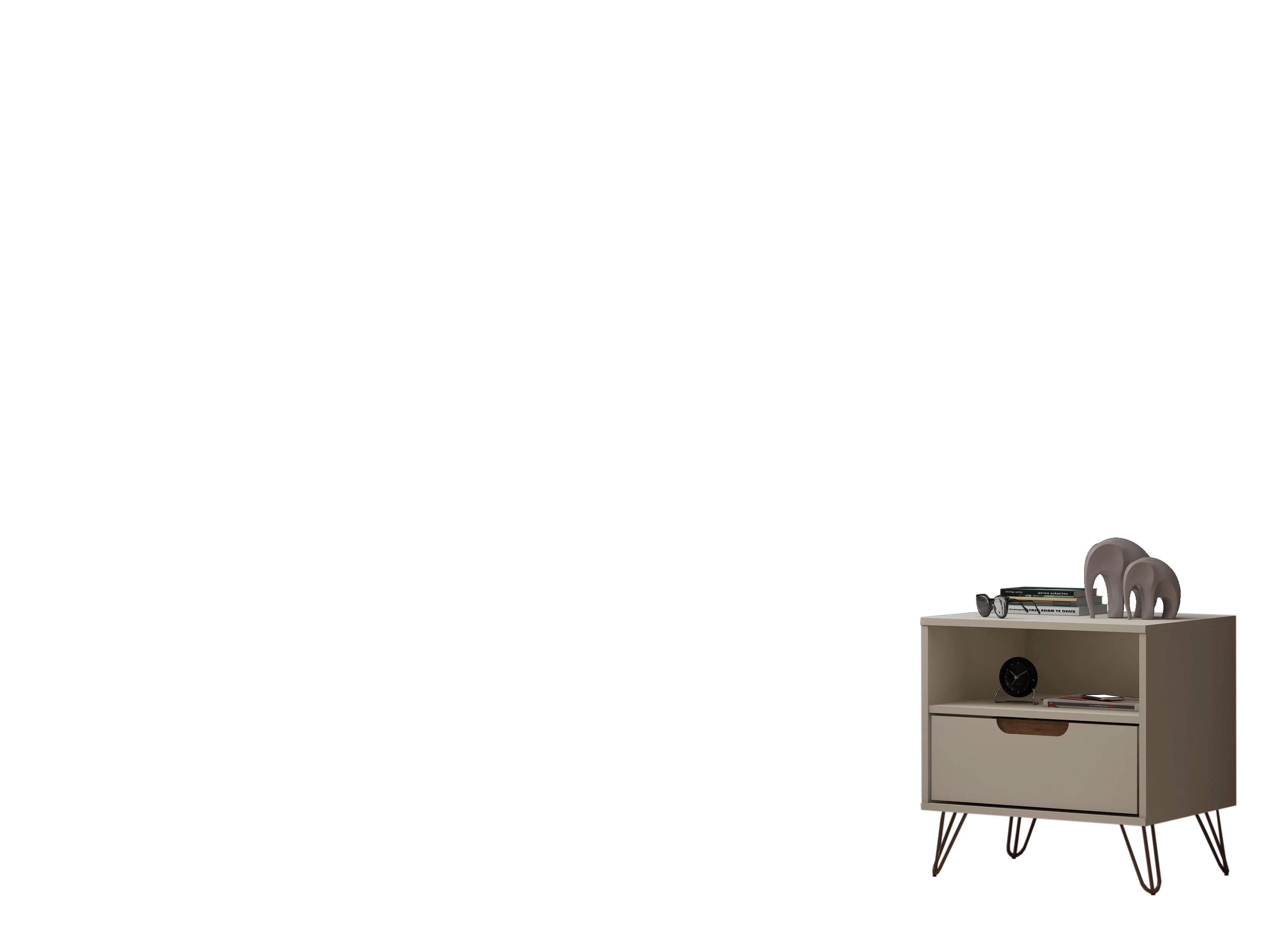 Rockefeller 1.0 Nightstand in Off White and Nature - Image 7