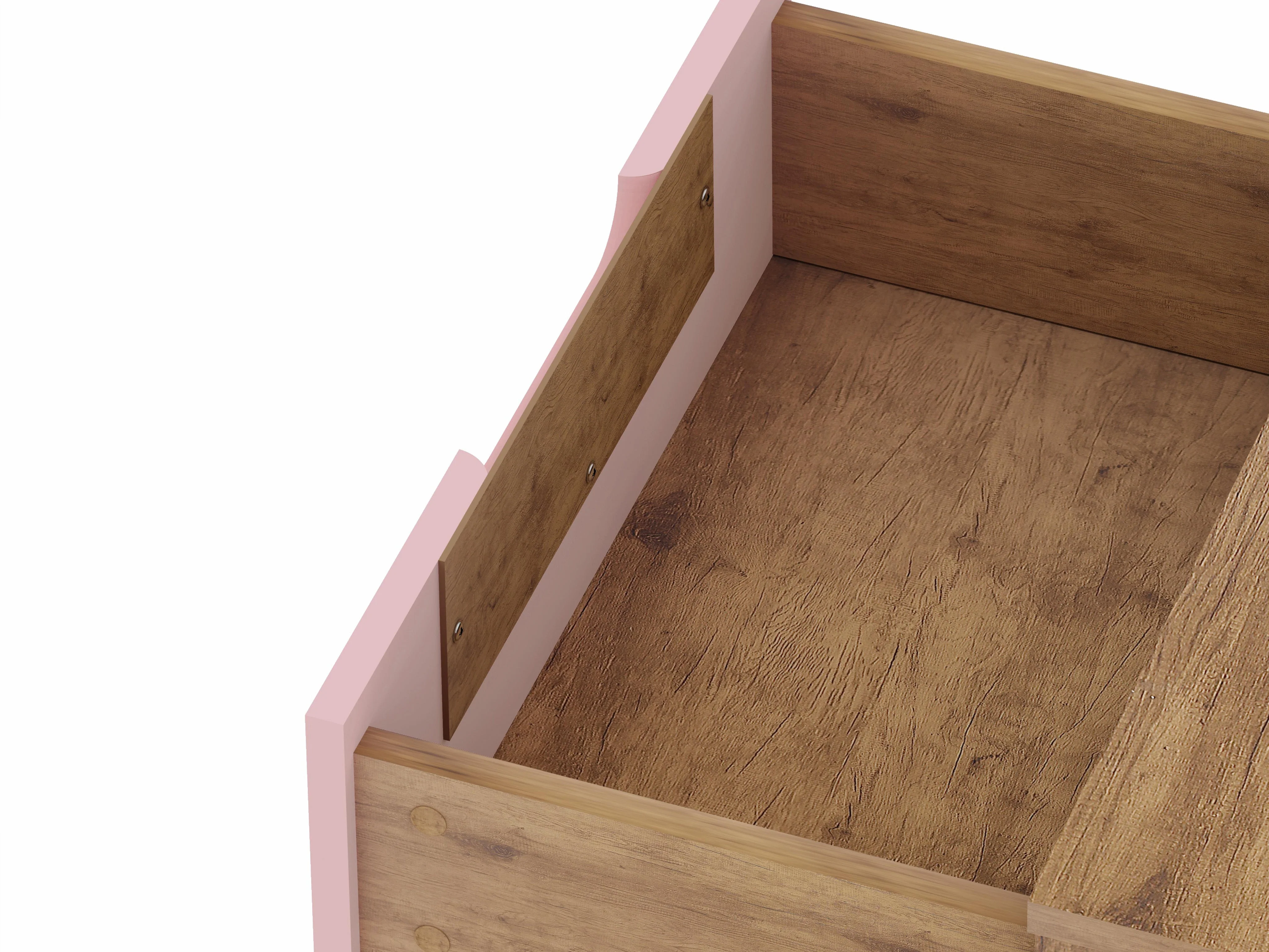 Rockefeller 2.0 Nightstand in Nature and Rose Pink - Image 6