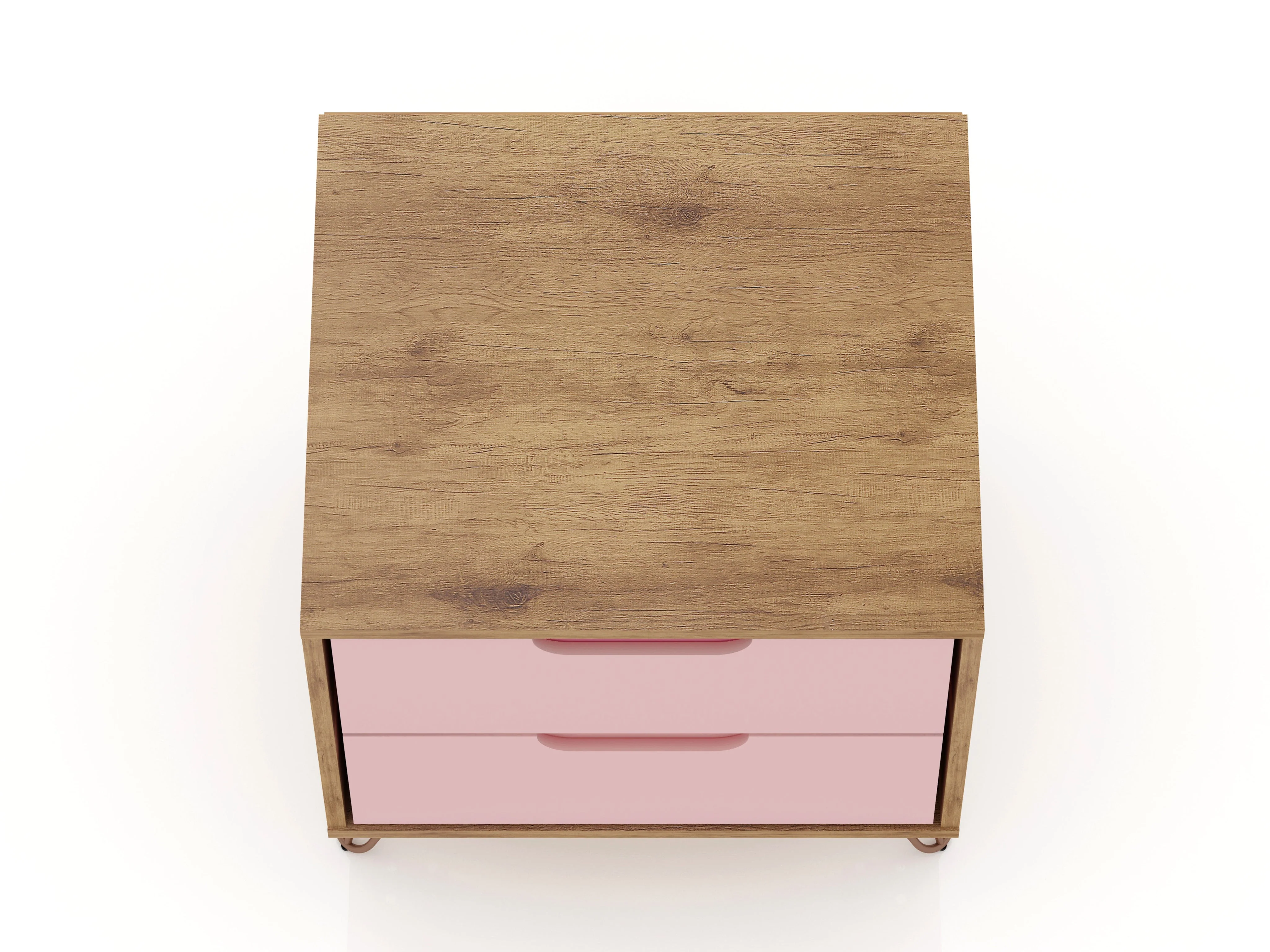 Rockefeller 2.0 Nightstand in Nature and Rose Pink - Image 9