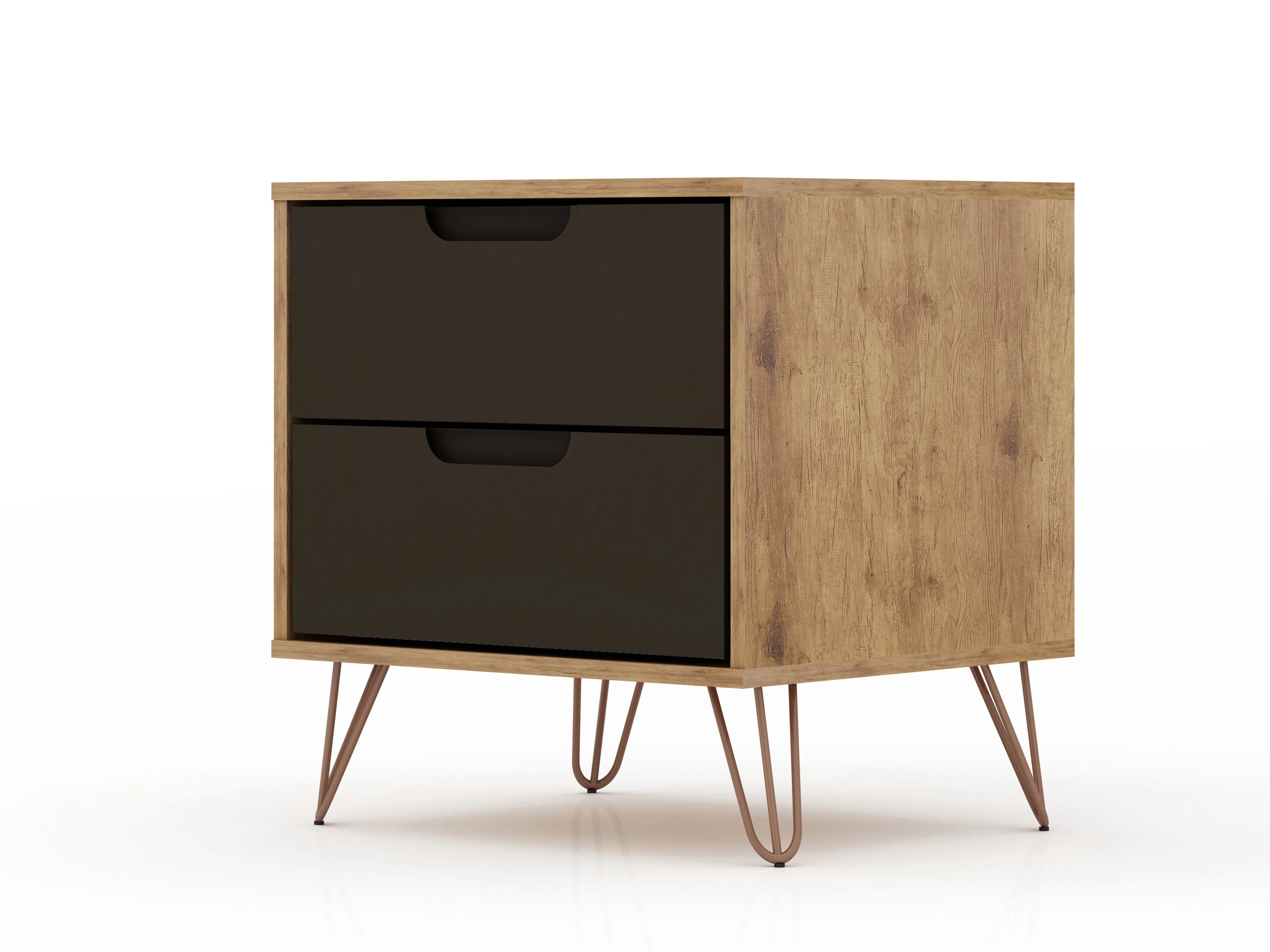 Rockefeller 2.0 Nightstand in Nature and Textured Grey - Image 8