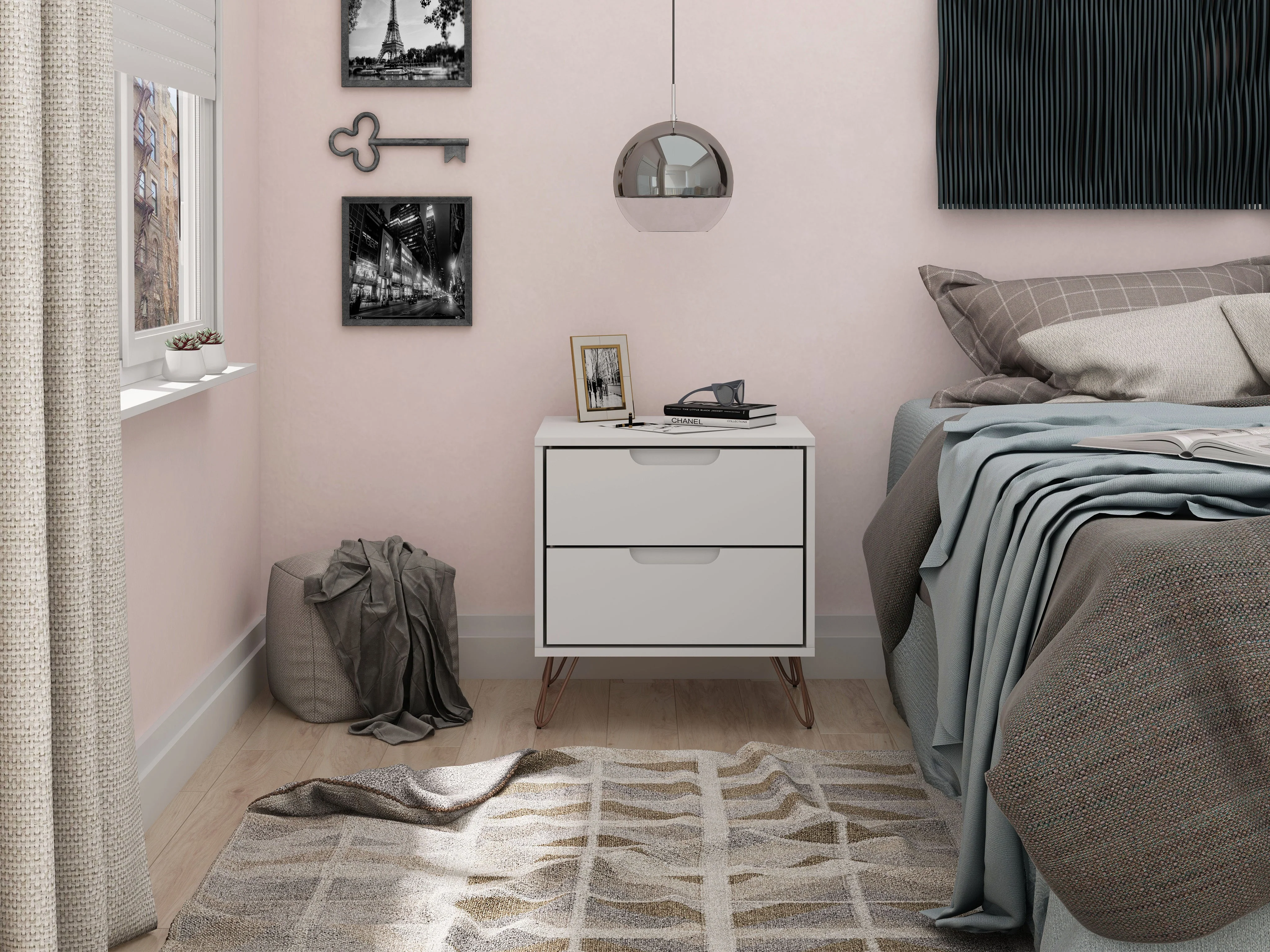 Rockefeller 2.0 Nightstand in White - Image 2