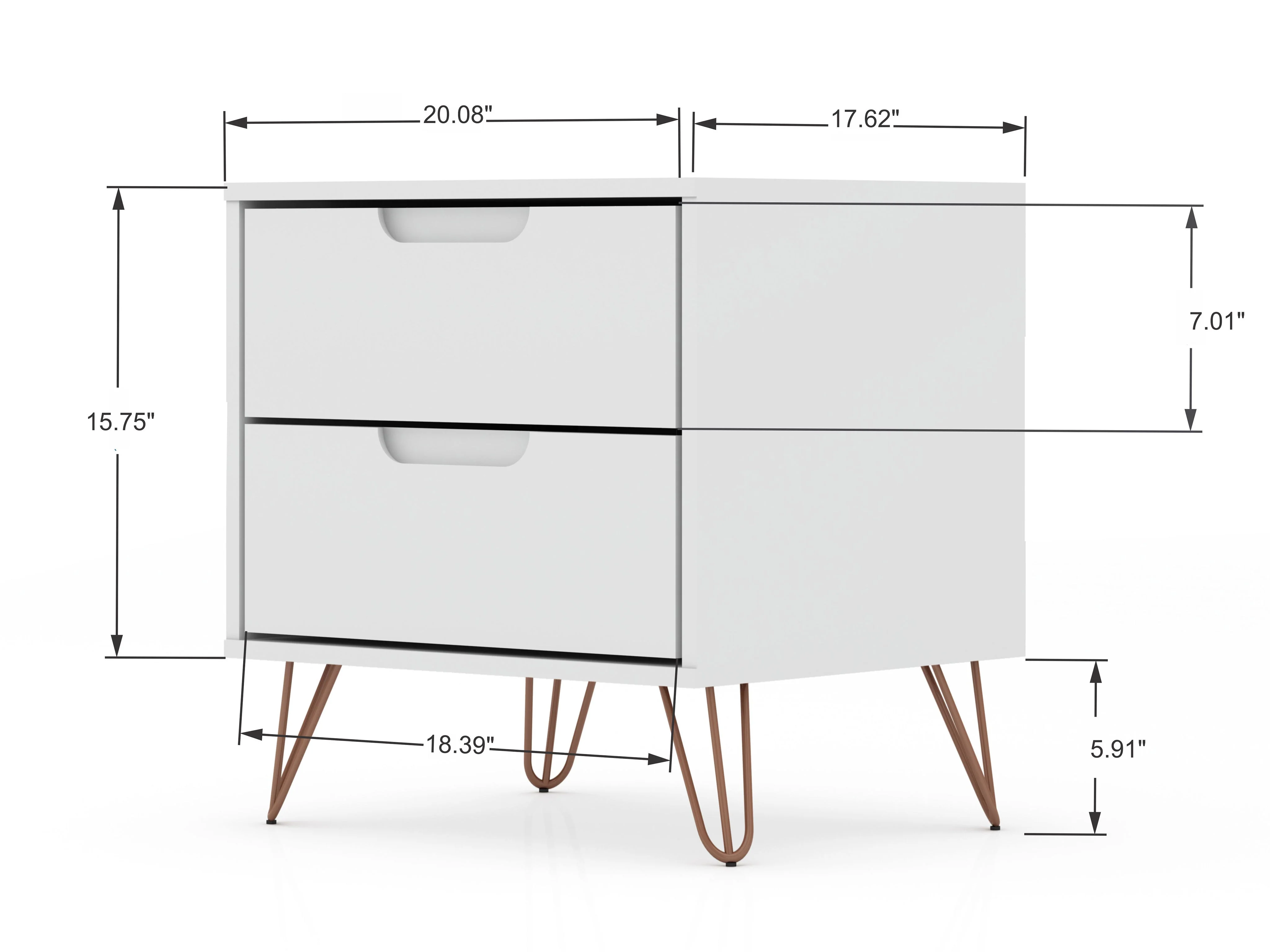 Rockefeller 2.0 Nightstand in White - Image 3