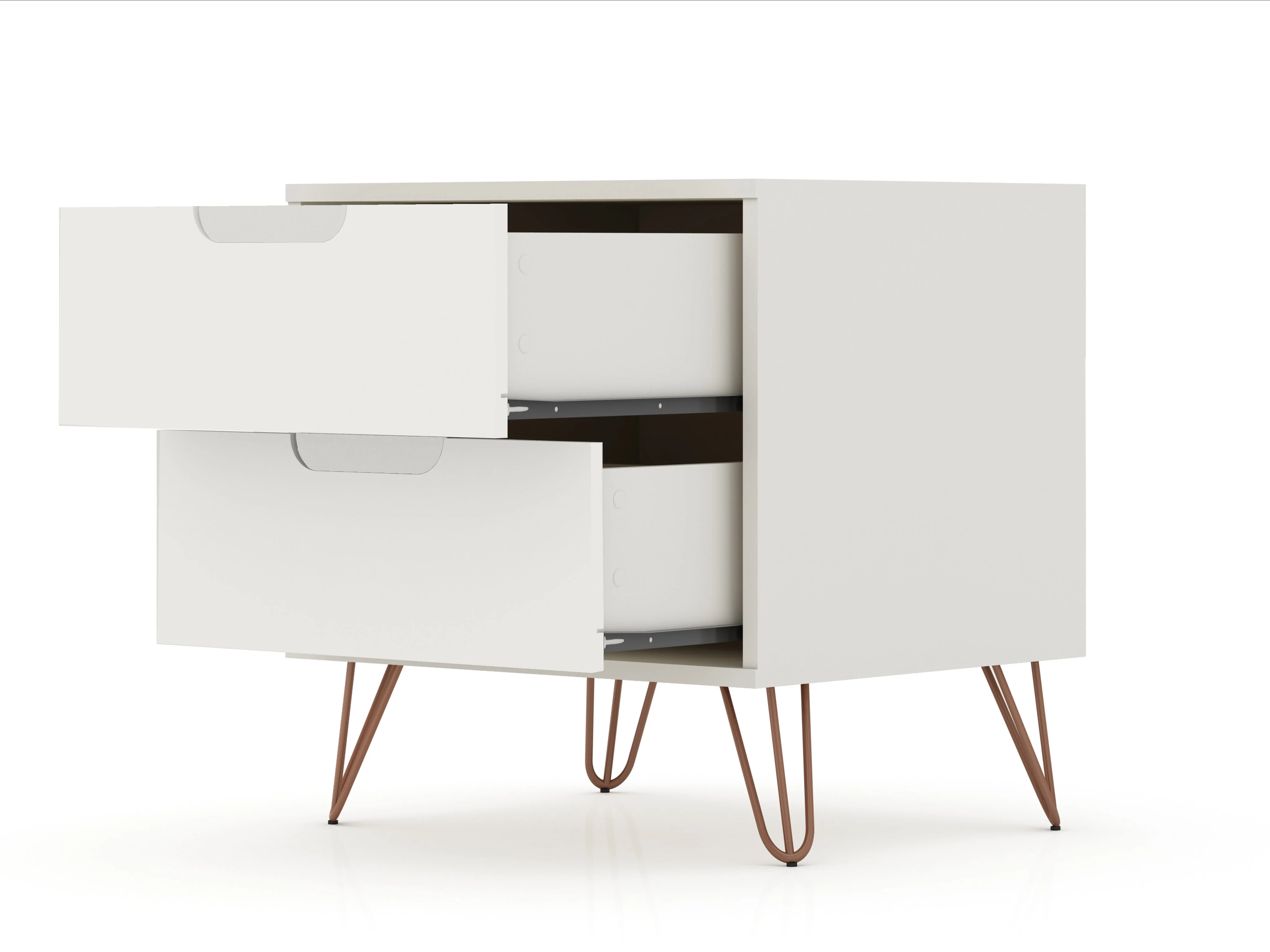 Rockefeller Dresser and Nightstand Set in Off White - Image 9