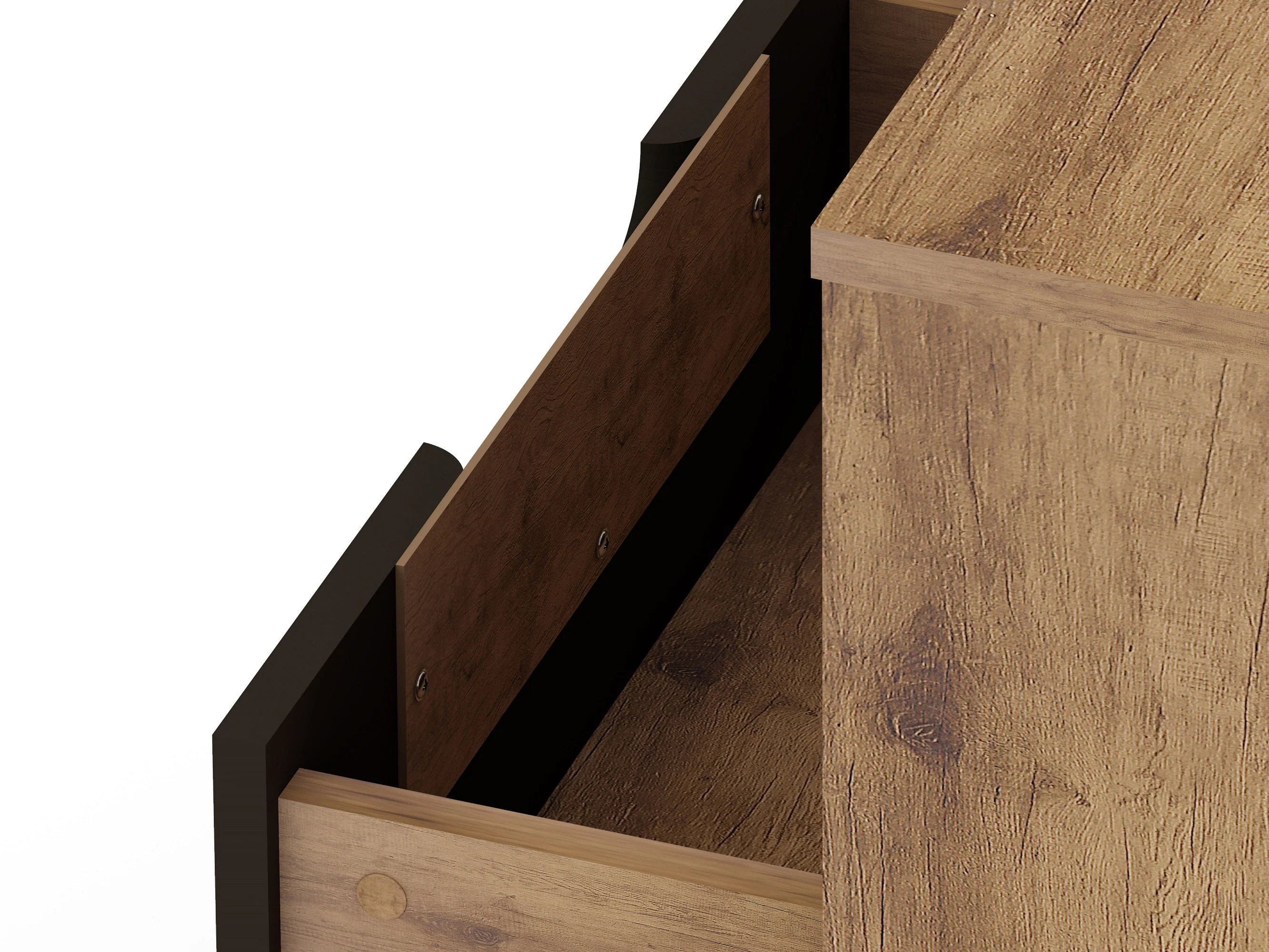 Rockefeller Nightstand 1.0 in Nature and Textured Grey (set of 2) - Image 7