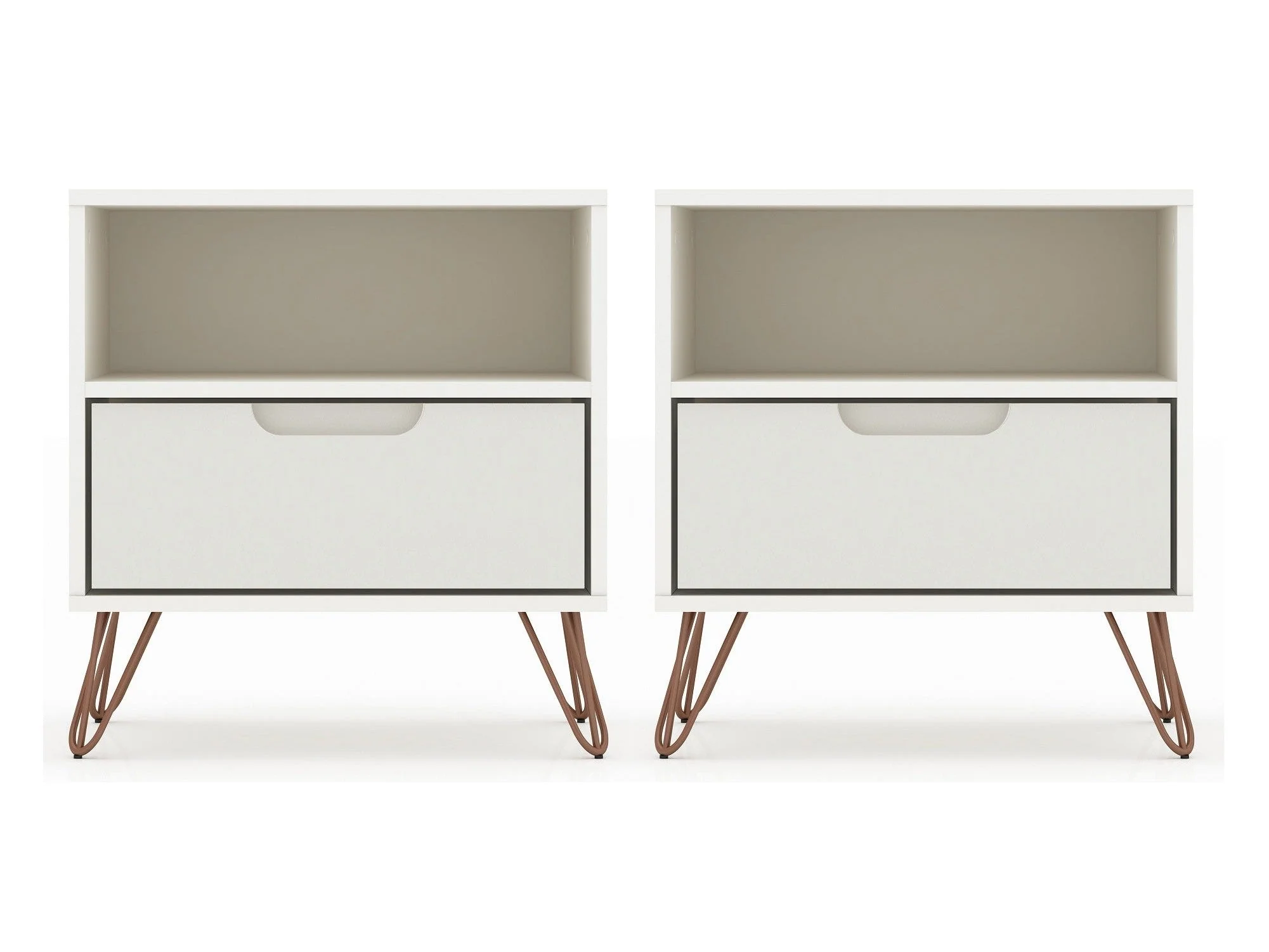 Rockefeller Nightstand 1.0 in Off White (set of 2)