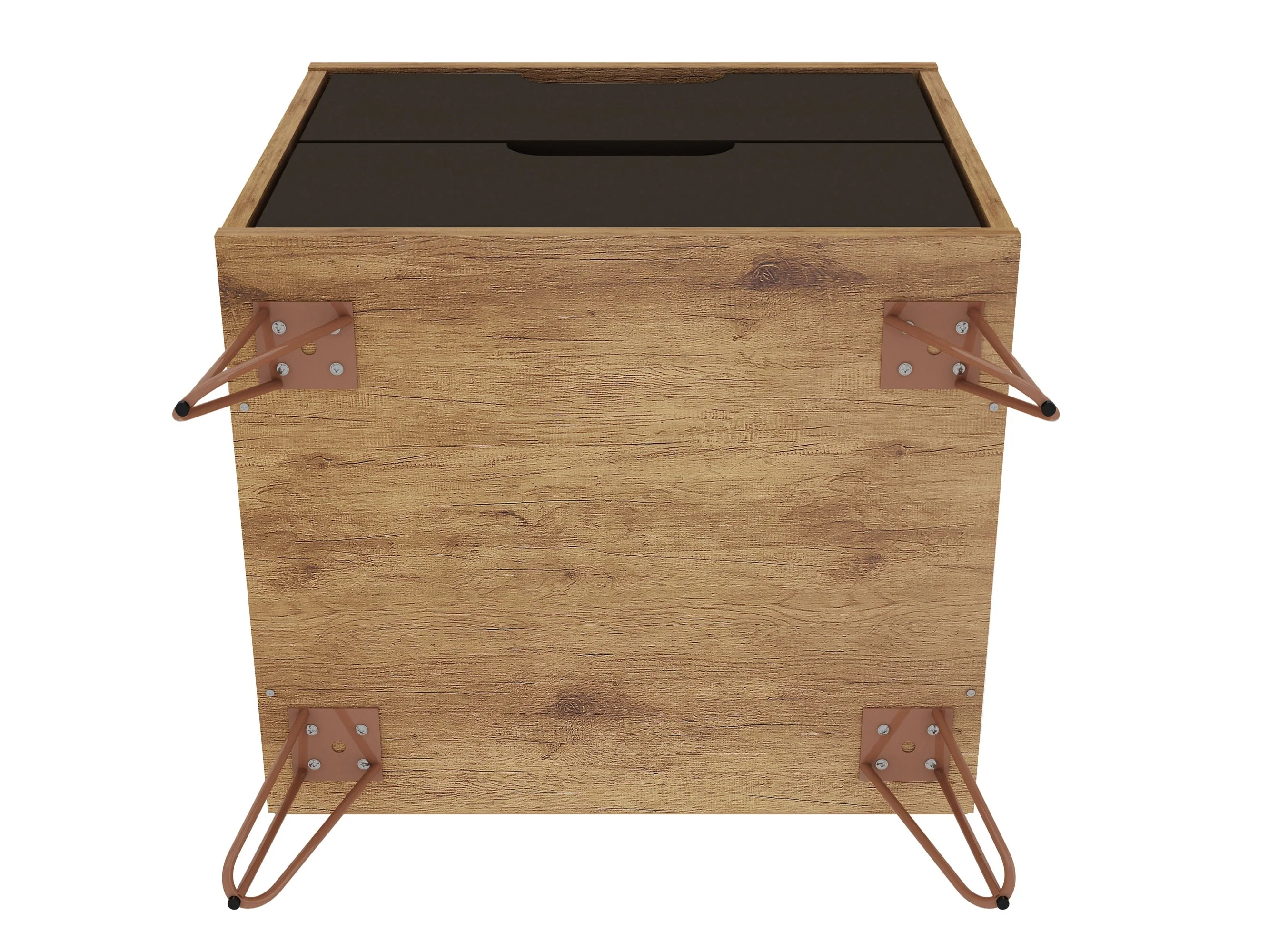 Rockefeller Nightstand 2.0 in Nature and Textured Grey (set of 2) - Image 7