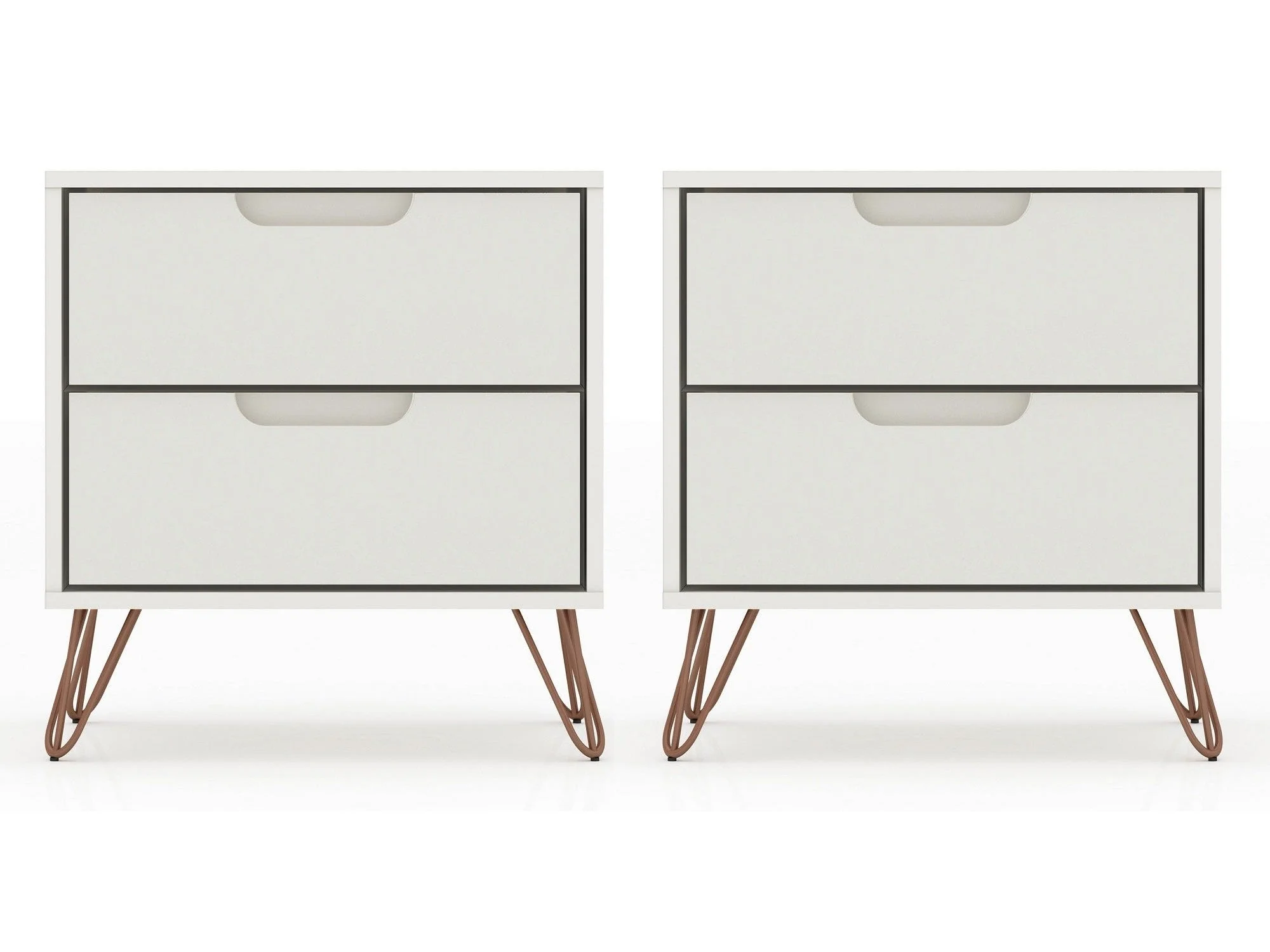 Rockefeller Nightstand 2.0 in Off White (set of 2)