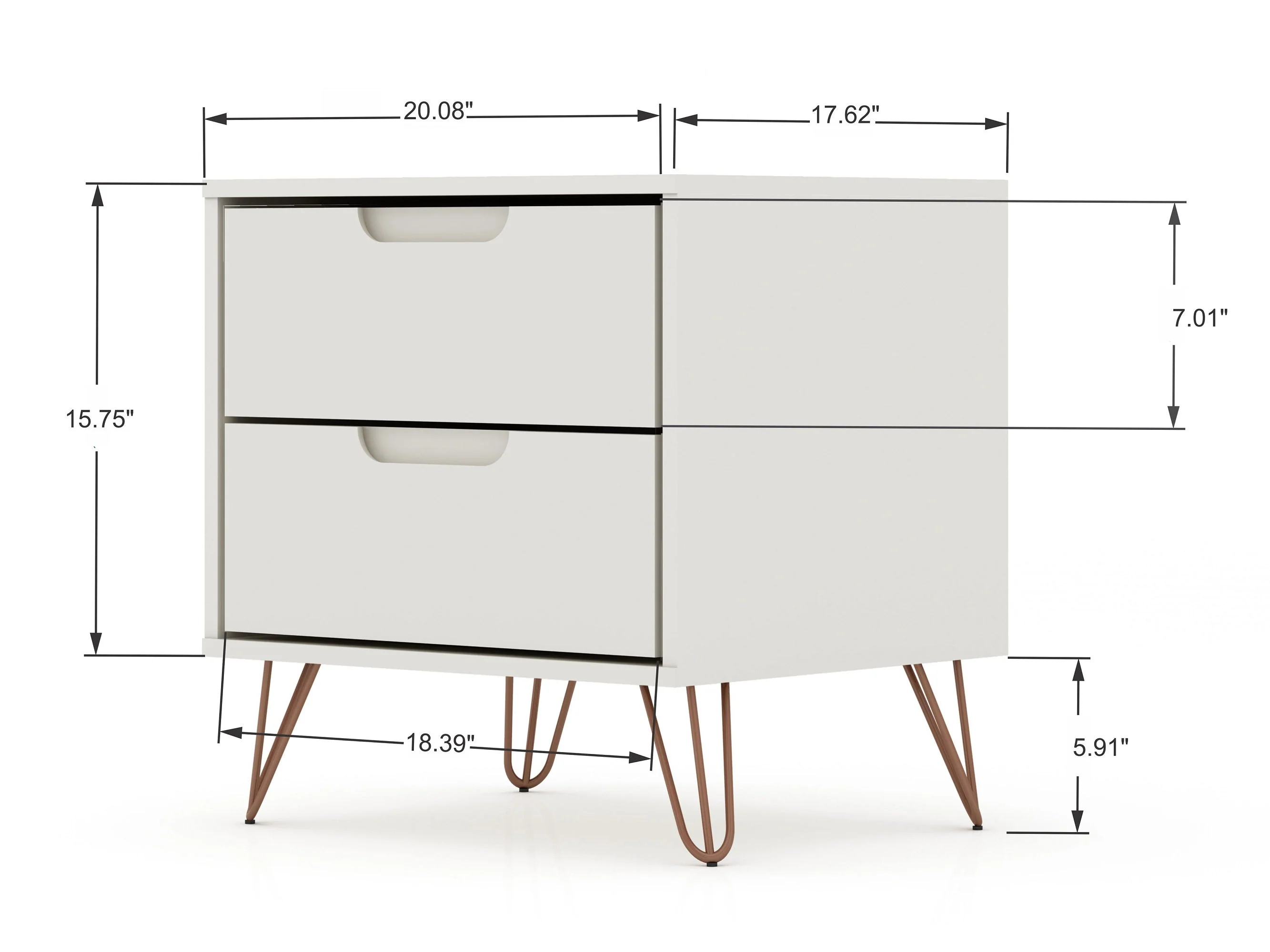 Rockefeller Nightstand 2.0 in Off White (set of 2) - Image 3