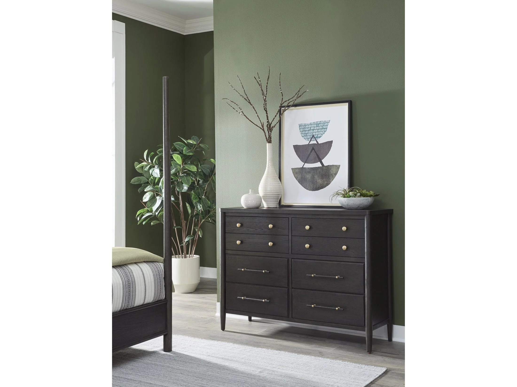 Rockport Eight Drawer Oak Wood Dresser in Yin