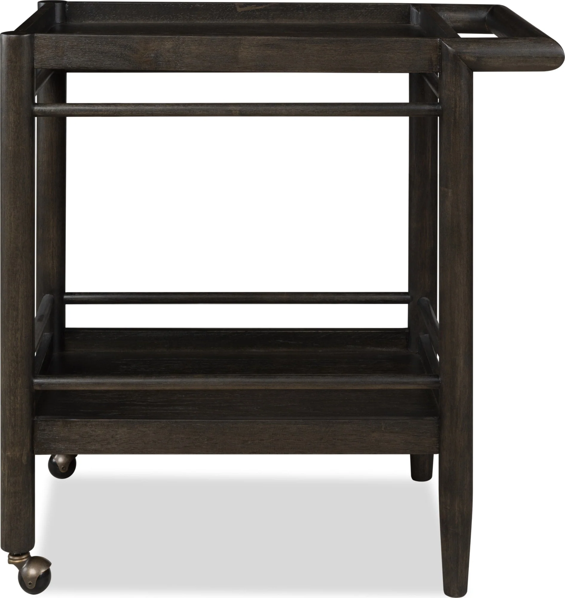 Rockport Yin Two Shelf Rolling Bar Cart - Image 3