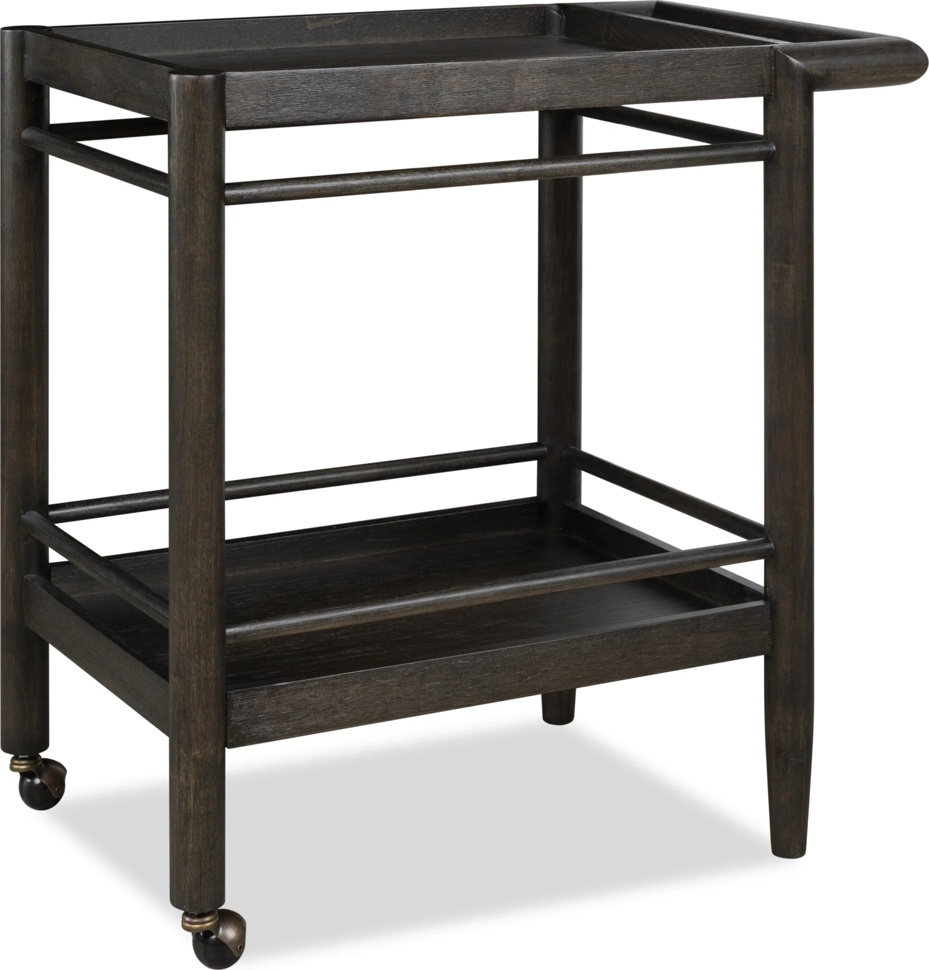 Rockport Yin Two Shelf Rolling Bar Cart - Image 4