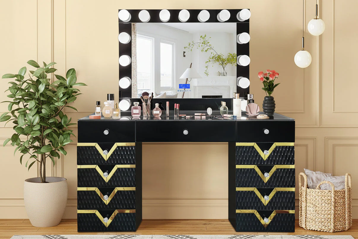 Rockstar Black Vanity Set - Image 6