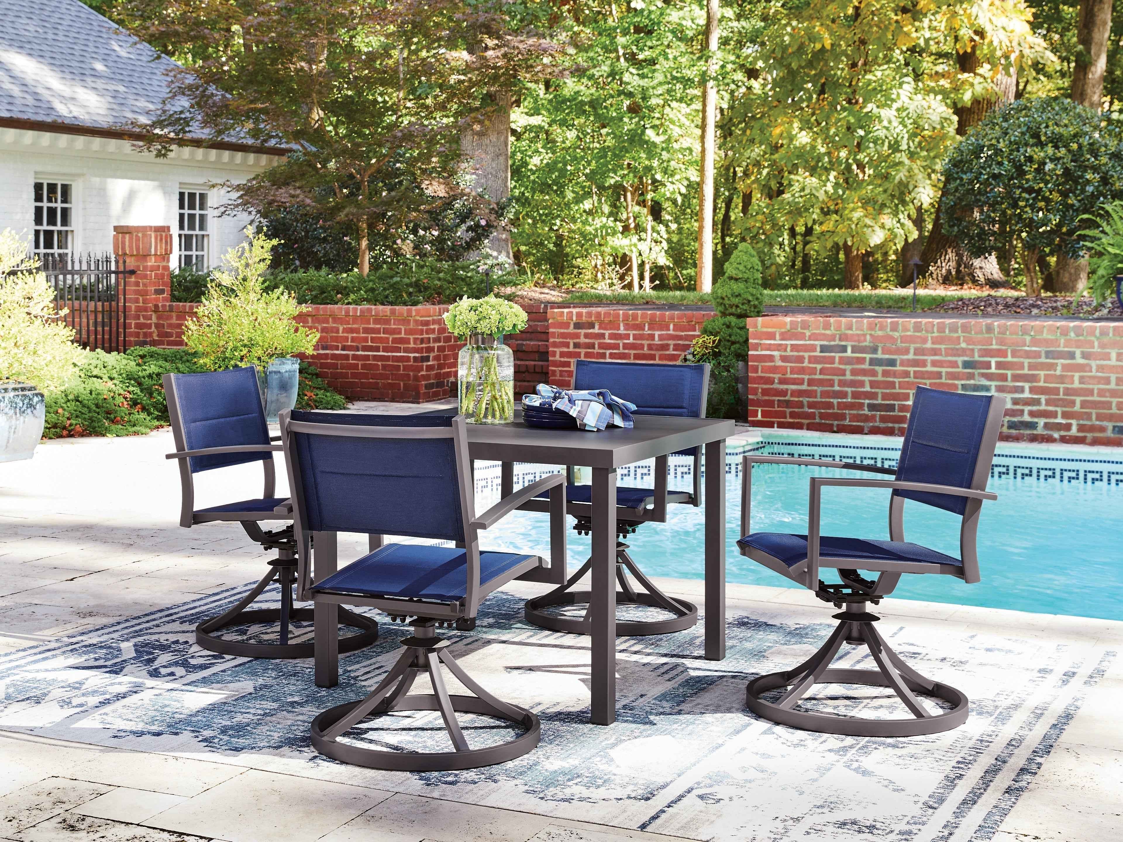 Rocky Creek Gray  Outdoor Dining Table and 4 Chairs - Image 2