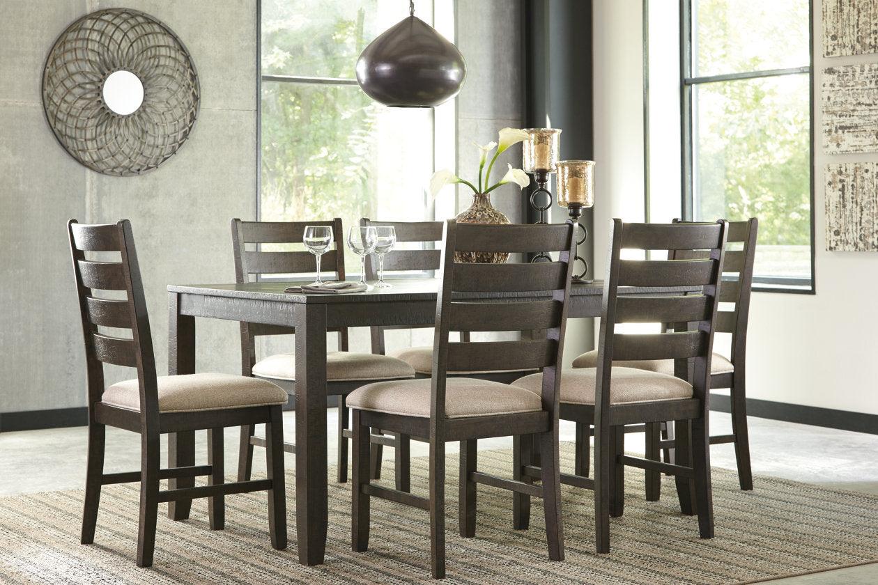Rokane Brown Dining Table and 6 Chairs - Image 2