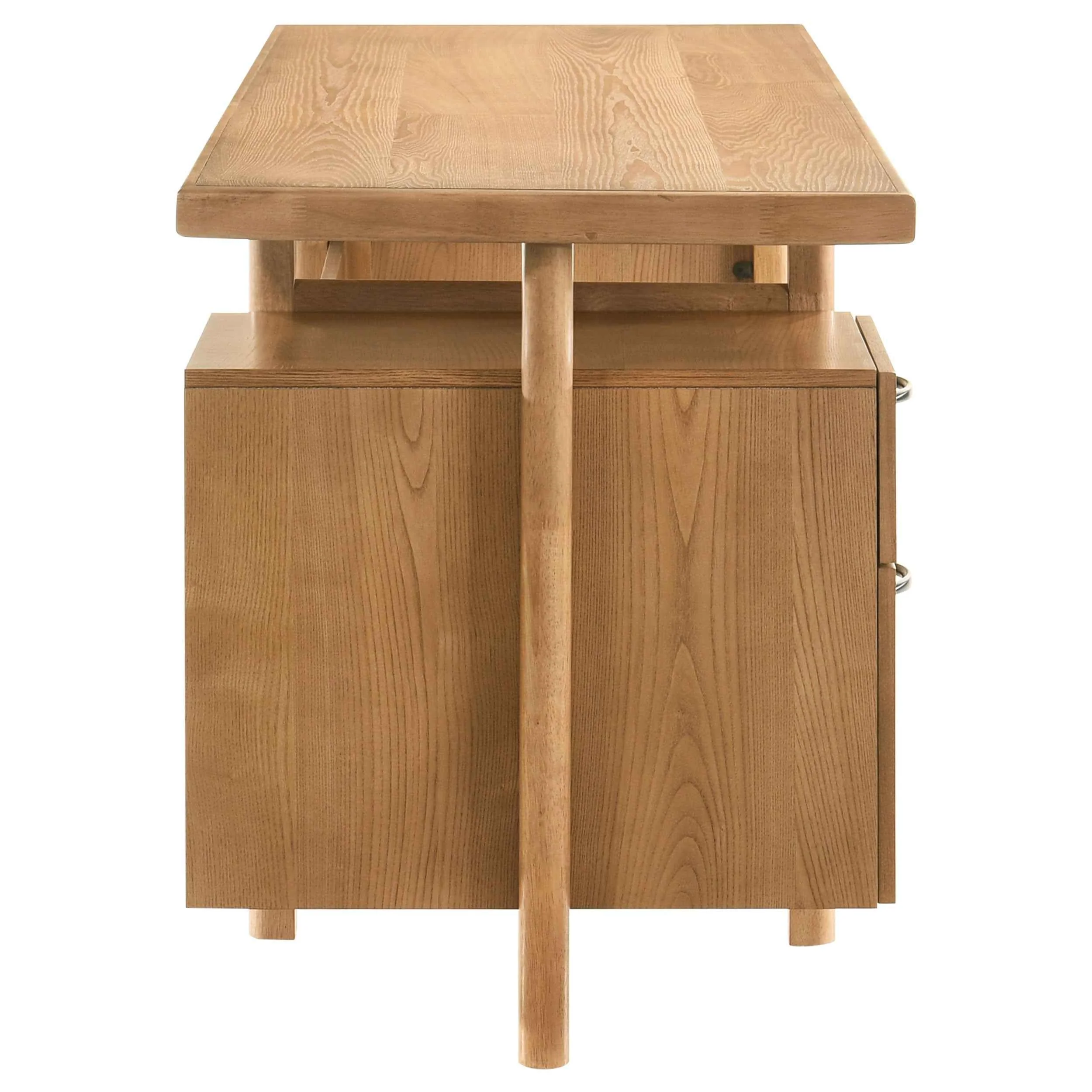 Roldan Light Ash 69-inch 4-drawer Computer Desk with File Drawer - Image 11
