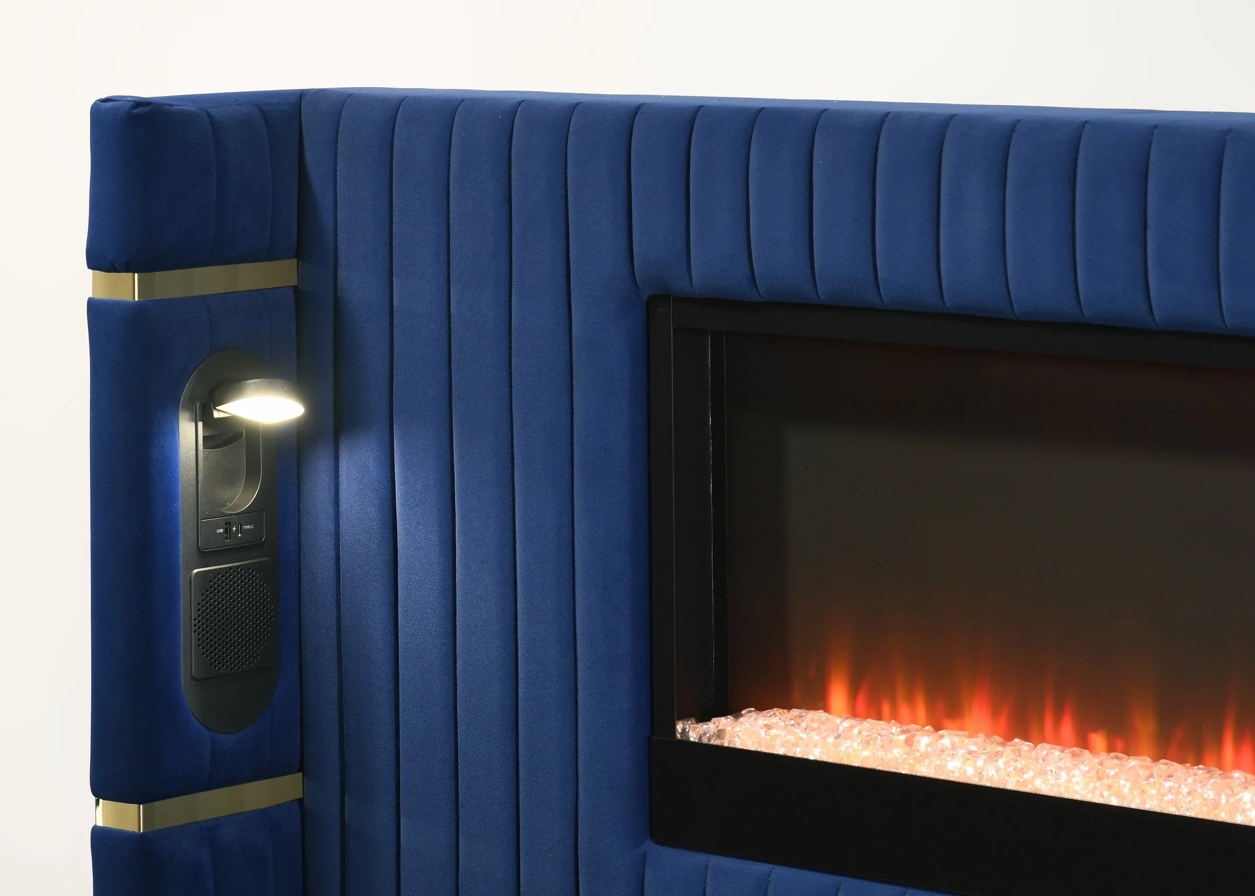 Romance Blue King Platform Bed - Image 3