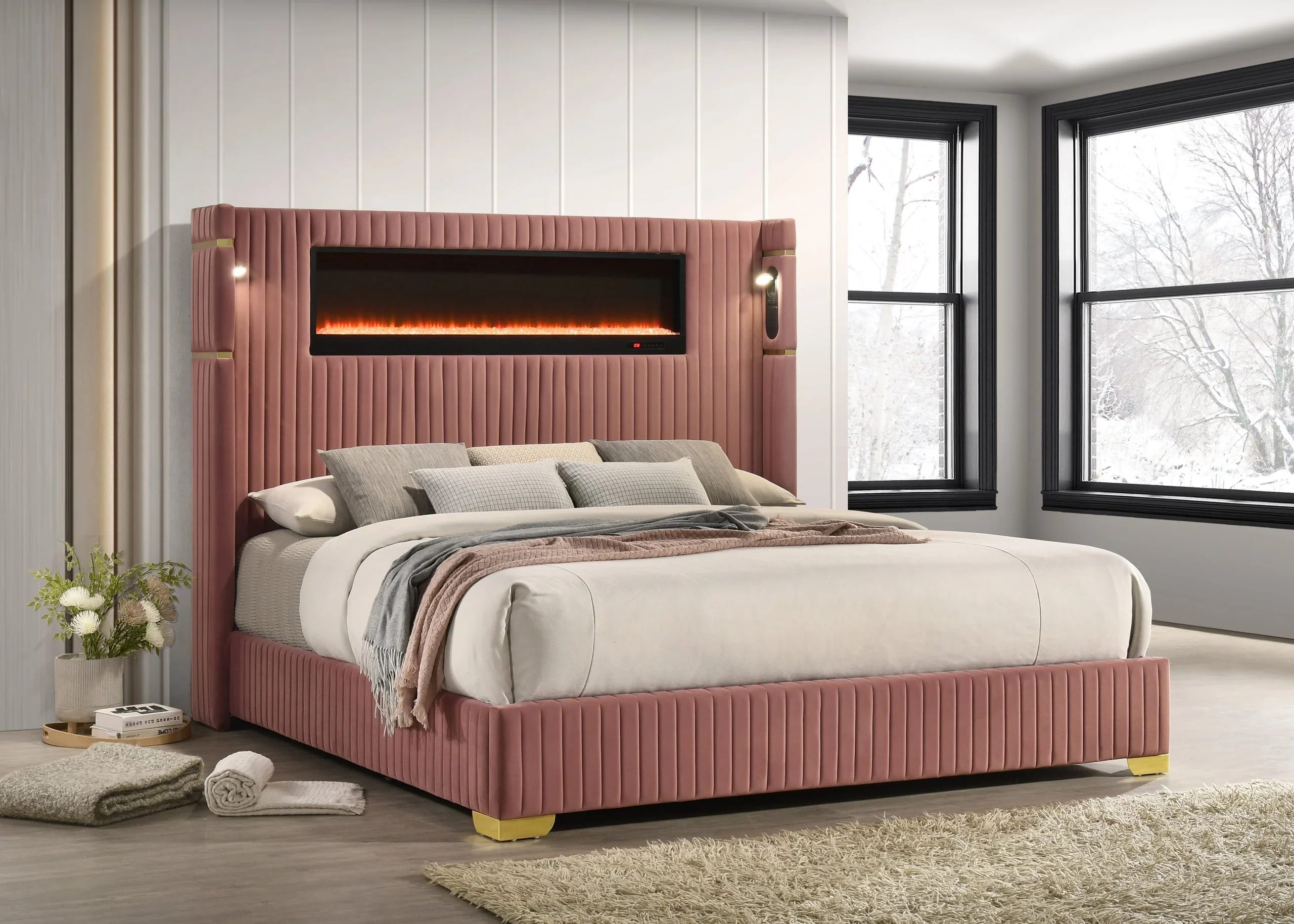 Romance Pink Queen Platform Bed - Image 2